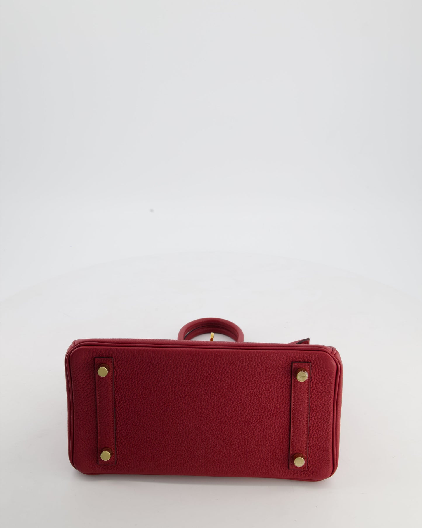 Hermes Birkin 25 Retourne Bag in Rouge Grenat Togo Leather with Gold Hardware