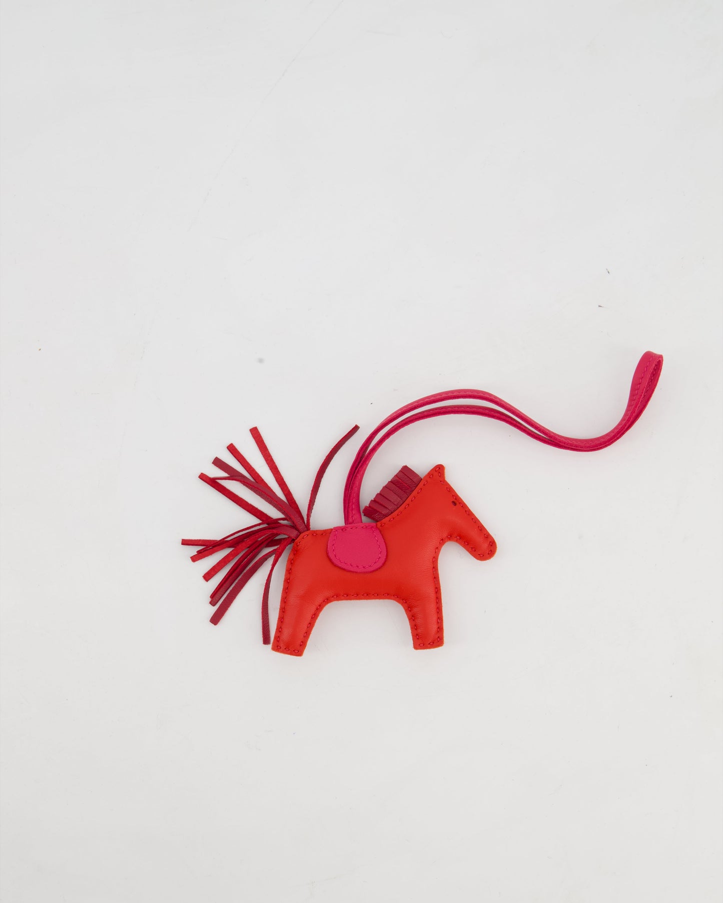 Hermes Rose Jaipur Rodeo in Leather PM Rodeo Bag Charm