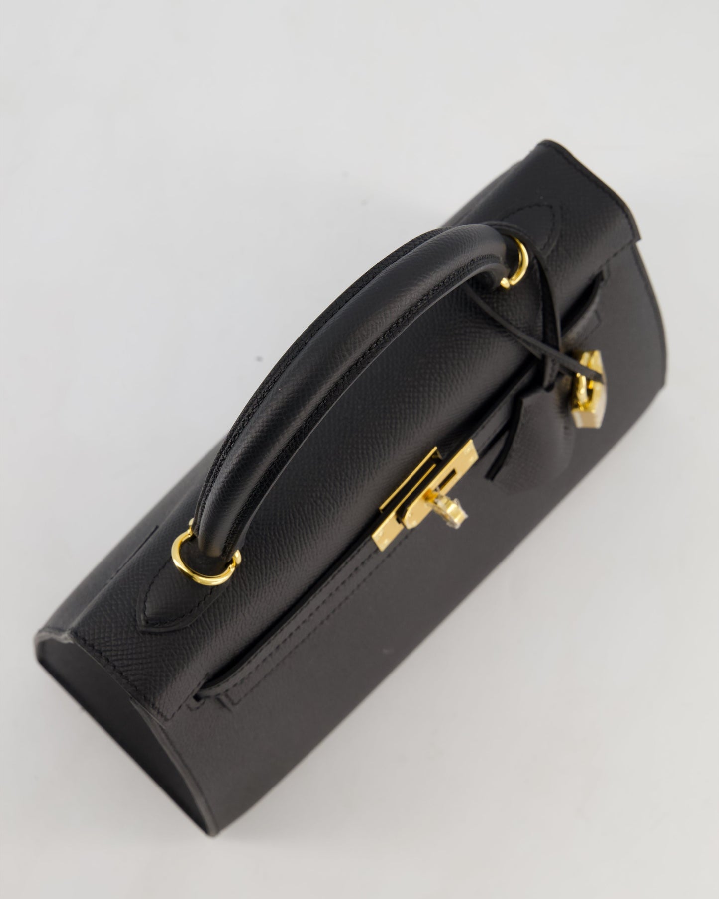 *HOT* Hermes Kelly 25 Sellier Bag in Noir Epsom Leather with Gold Hardware