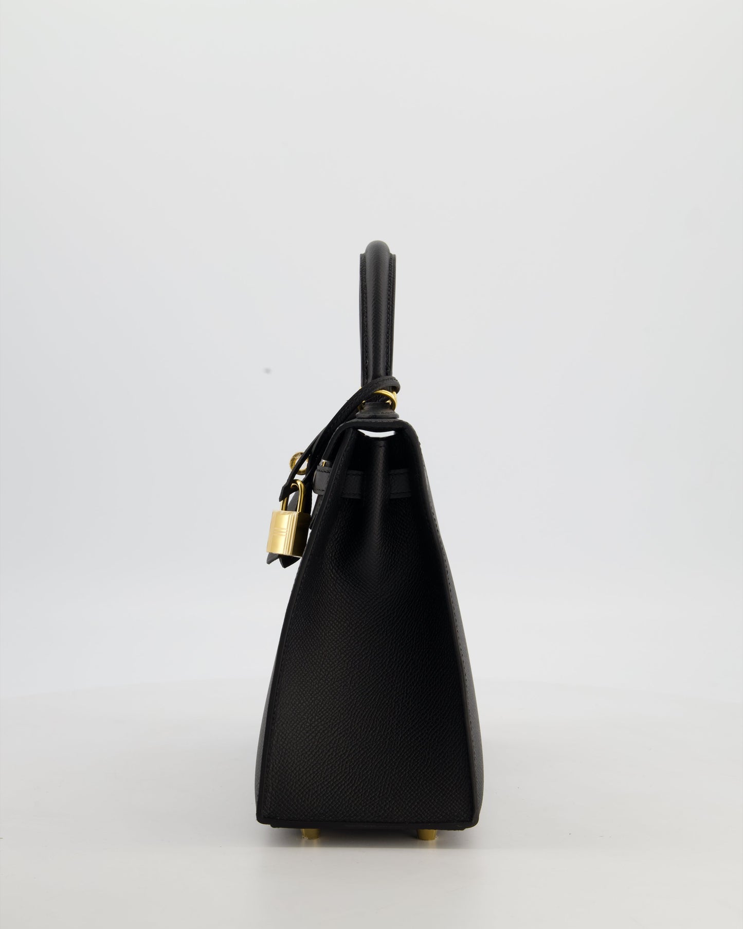 *HOT* Hermes Kelly 25 Sellier Bag in Noir Epsom Leather with Gold Hardware