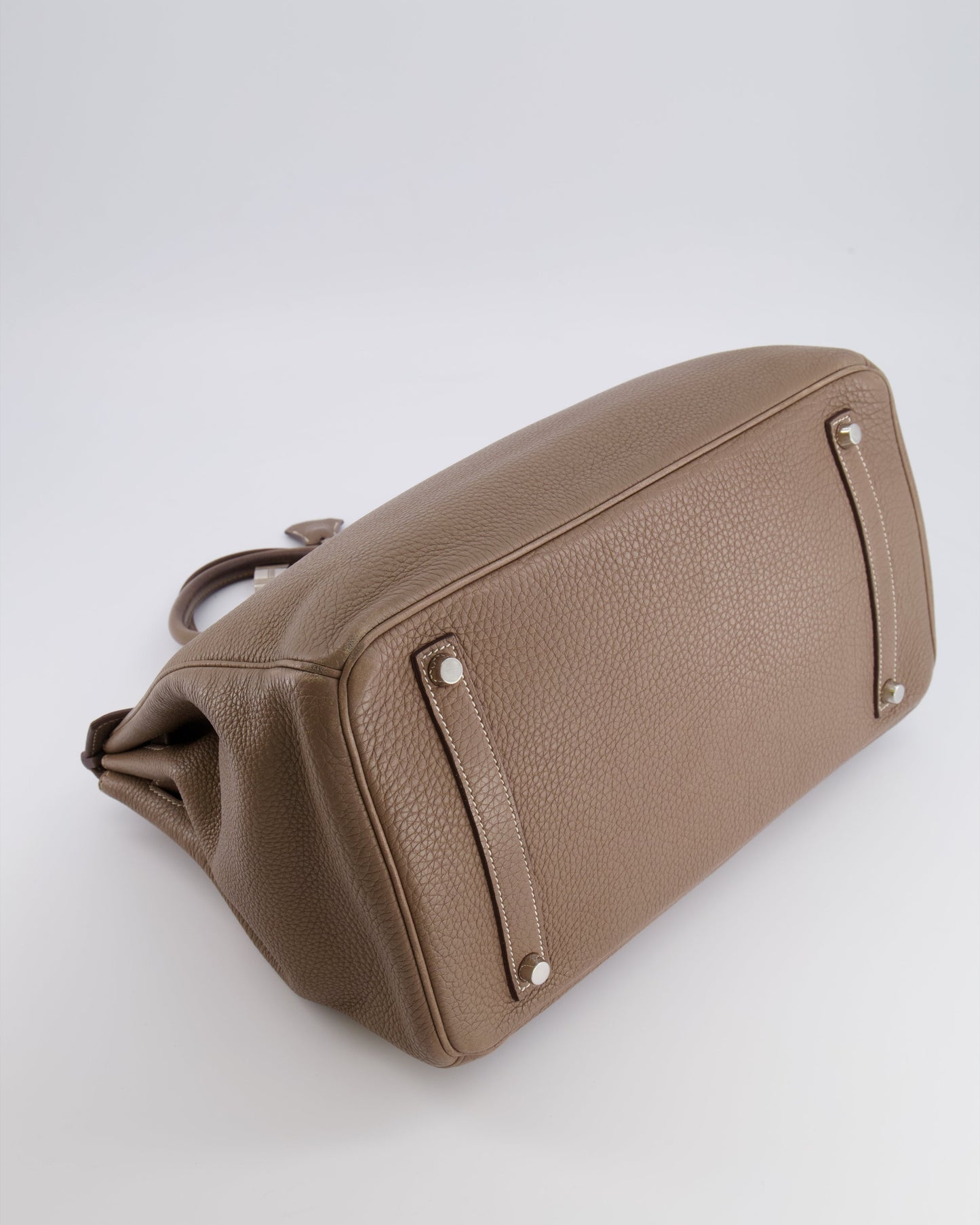 Hermes Birkin 35 Bag in Etoupe Togo Leather with Palladium Hardware