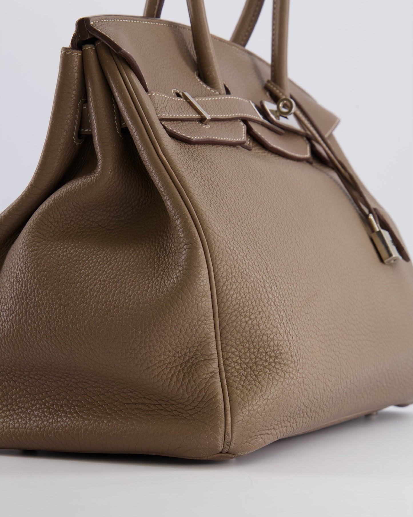 Hermes Birkin 35 Bag in Etoupe Togo Leather with Palladium Hardware