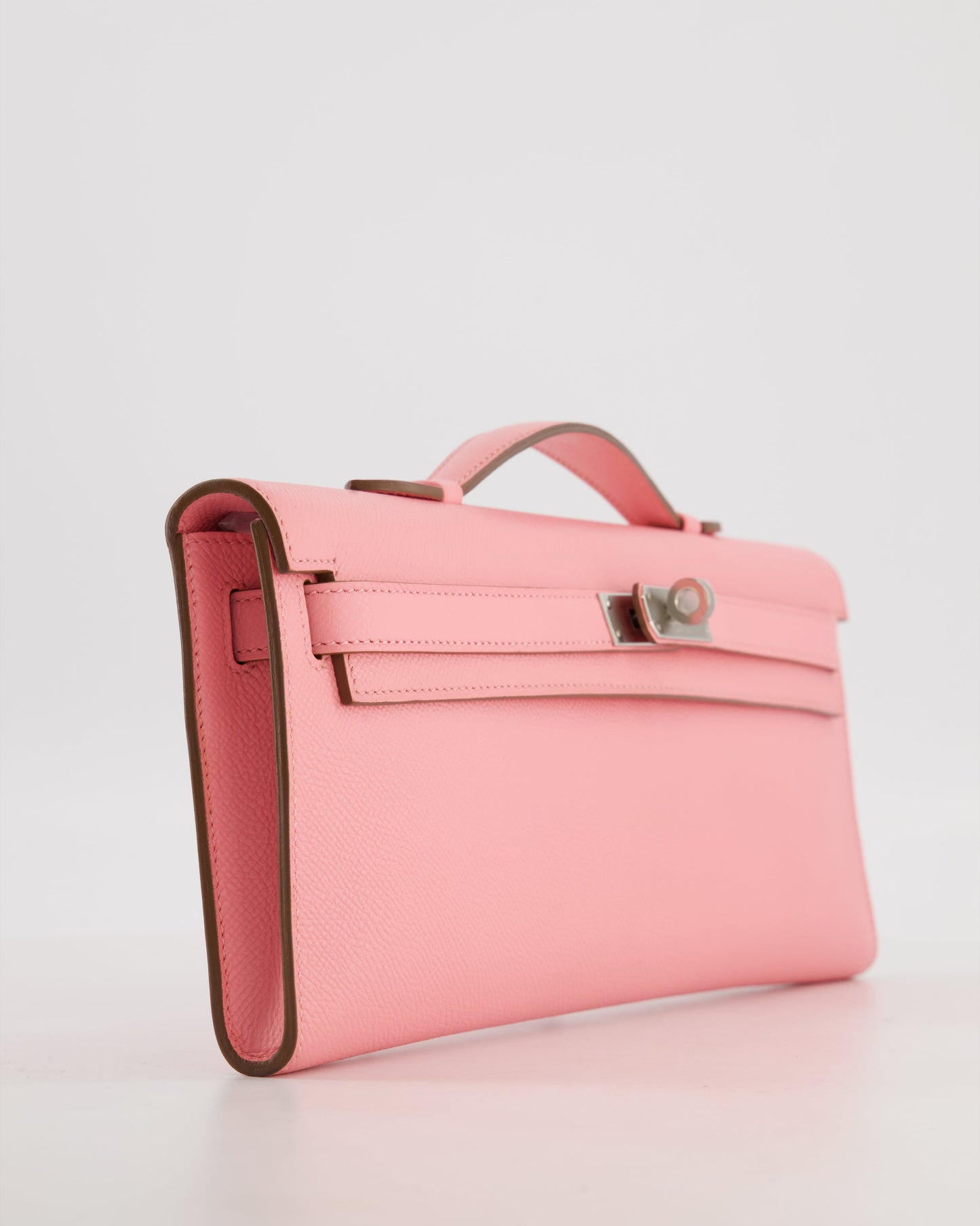*RARE* Hermes Kelly Cut Bag in Rose Confetti Epsom Leather with Palladium Hardware