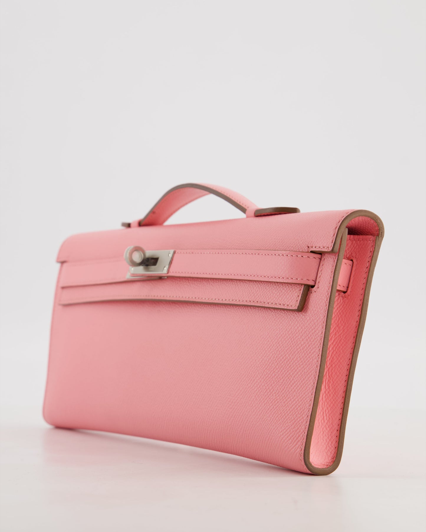 *RARE* Hermes Kelly Cut Bag in Rose Confetti Epsom Leather with Palladium Hardware