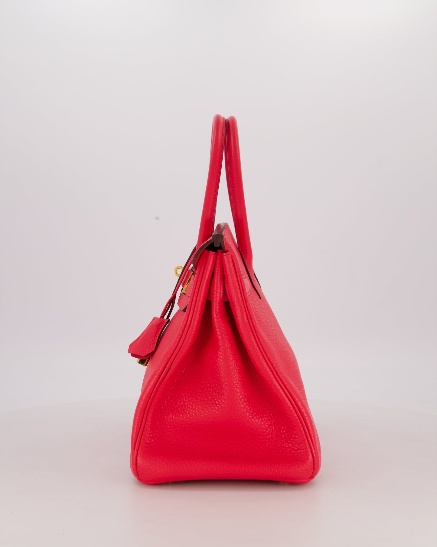 *RARE* Hermes Birkin 30 Retourne Bag in Rose Extreme Clemence Leather with Gold Hardware