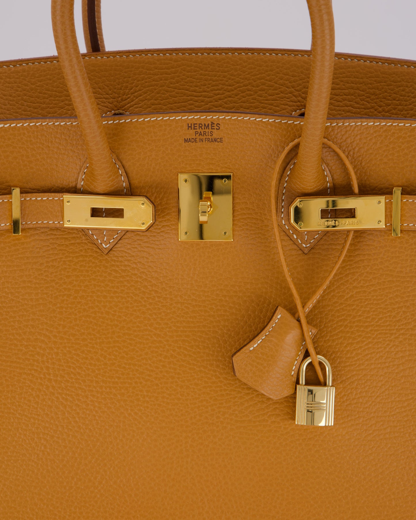 *VERY RARE* Hermes Vintage Birkin 35 Retourne Bag in Naturel Ardennes Leather With Gold Hardware