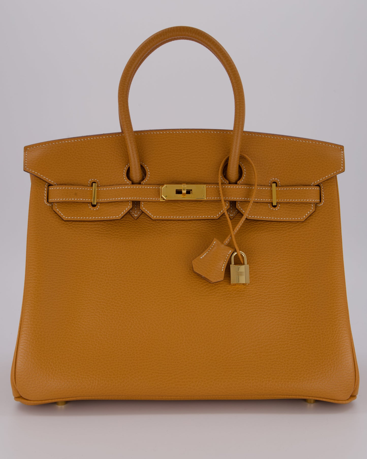 *VERY RARE* Hermes Vintage Birkin 35 Retourne Bag in Naturel Ardennes Leather With Gold Hardware