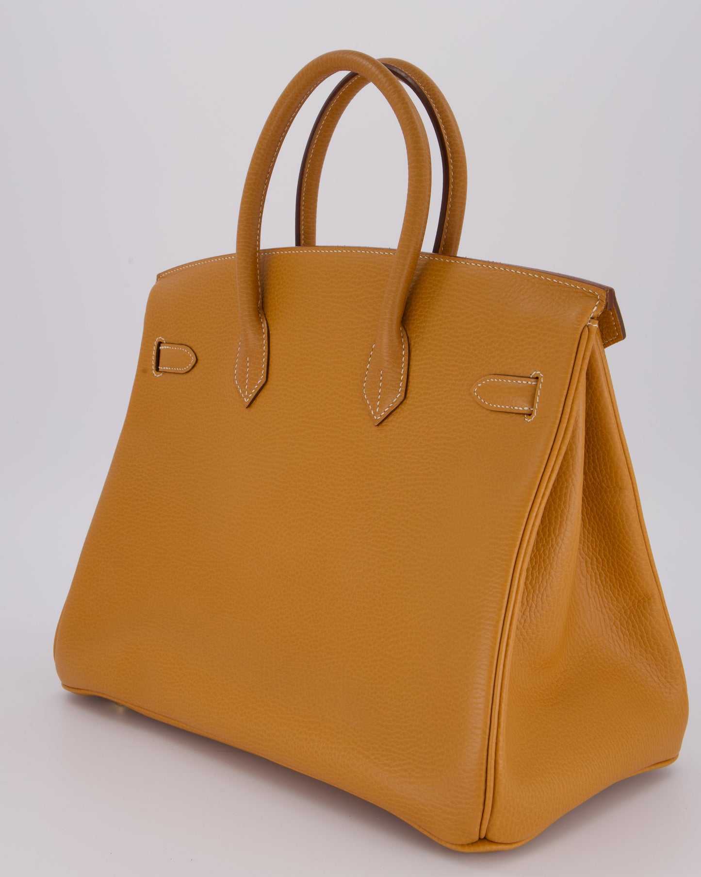 *VERY RARE* Hermes Vintage Birkin 35 Retourne Bag in Naturel Ardennes Leather With Gold Hardware