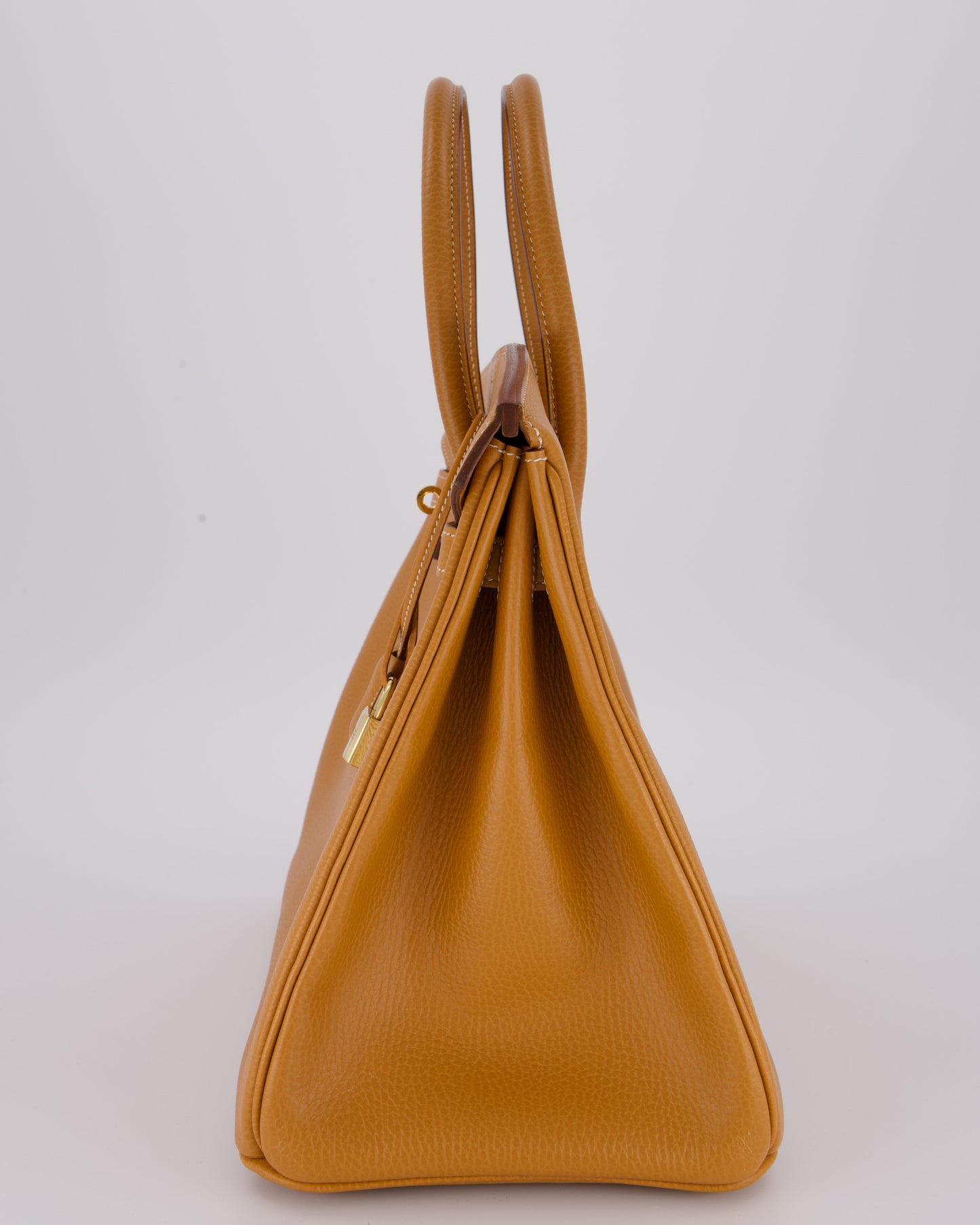*VERY RARE* Hermes Vintage Birkin 35 Retourne Bag in Naturel Ardennes Leather With Gold Hardware