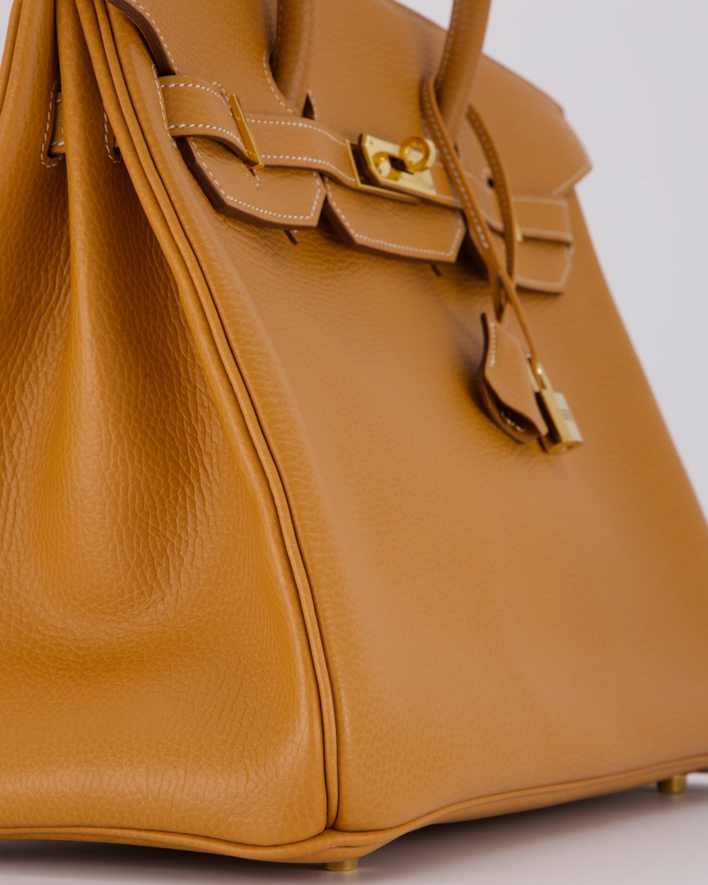 *VERY RARE* Hermes Vintage Birkin 35 Retourne Bag in Naturel Ardennes Leather With Gold Hardware