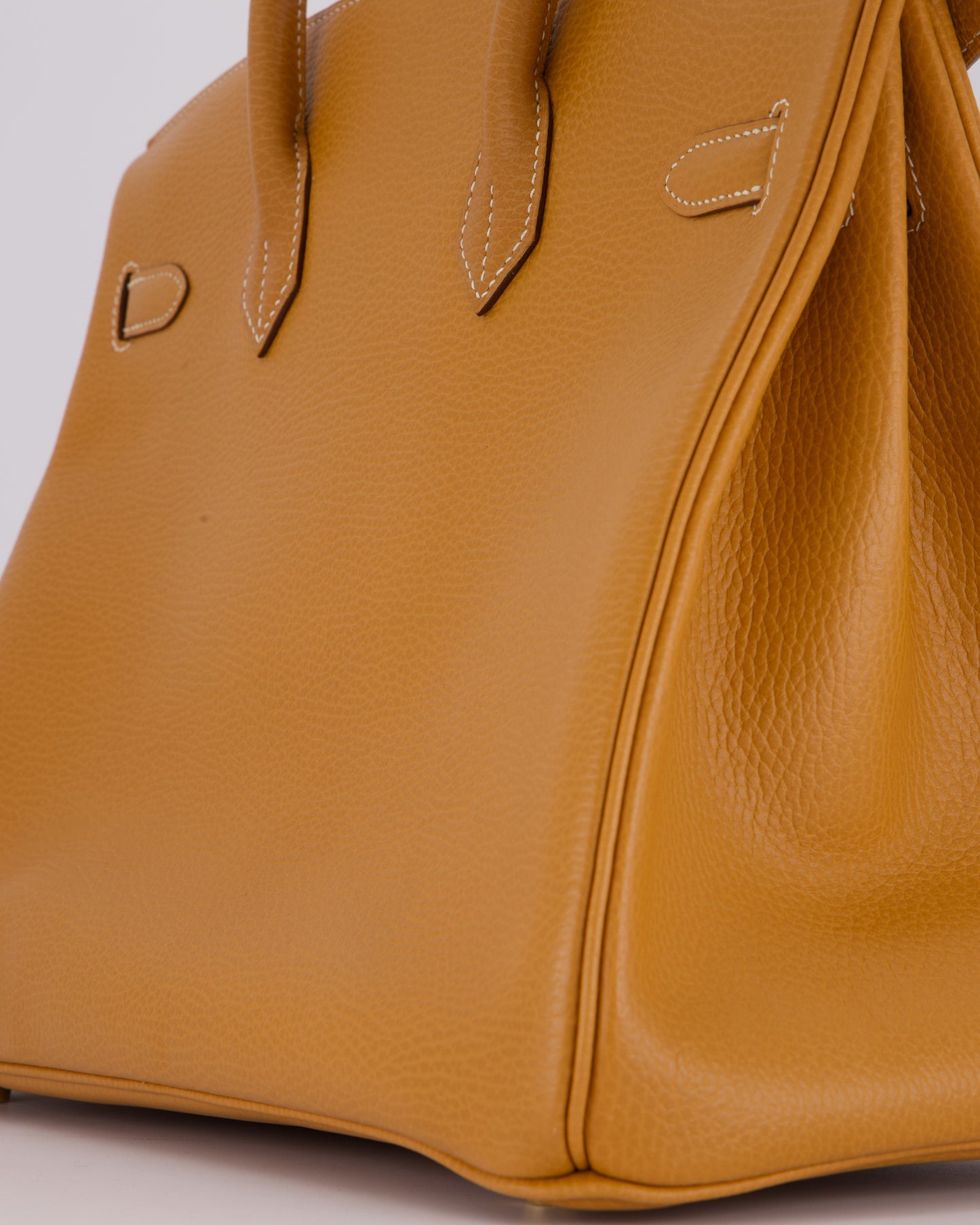 *VERY RARE* Hermes Vintage Birkin 35 Retourne Bag in Naturel Ardennes Leather With Gold Hardware