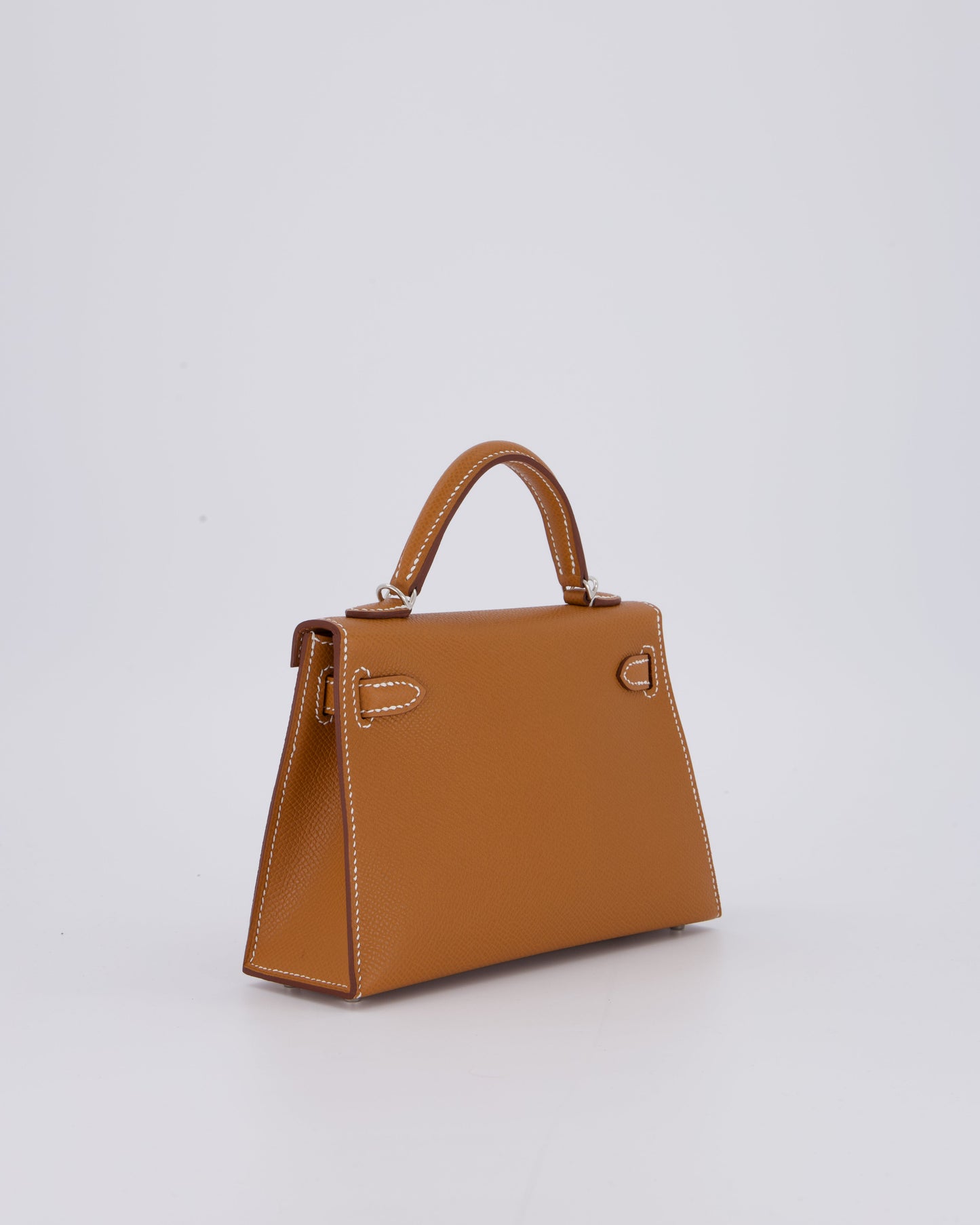 *NEW STAMP* Hermes Mini Kelly II 20 Bag in Gold Epsom Leather with Palladium Hardware