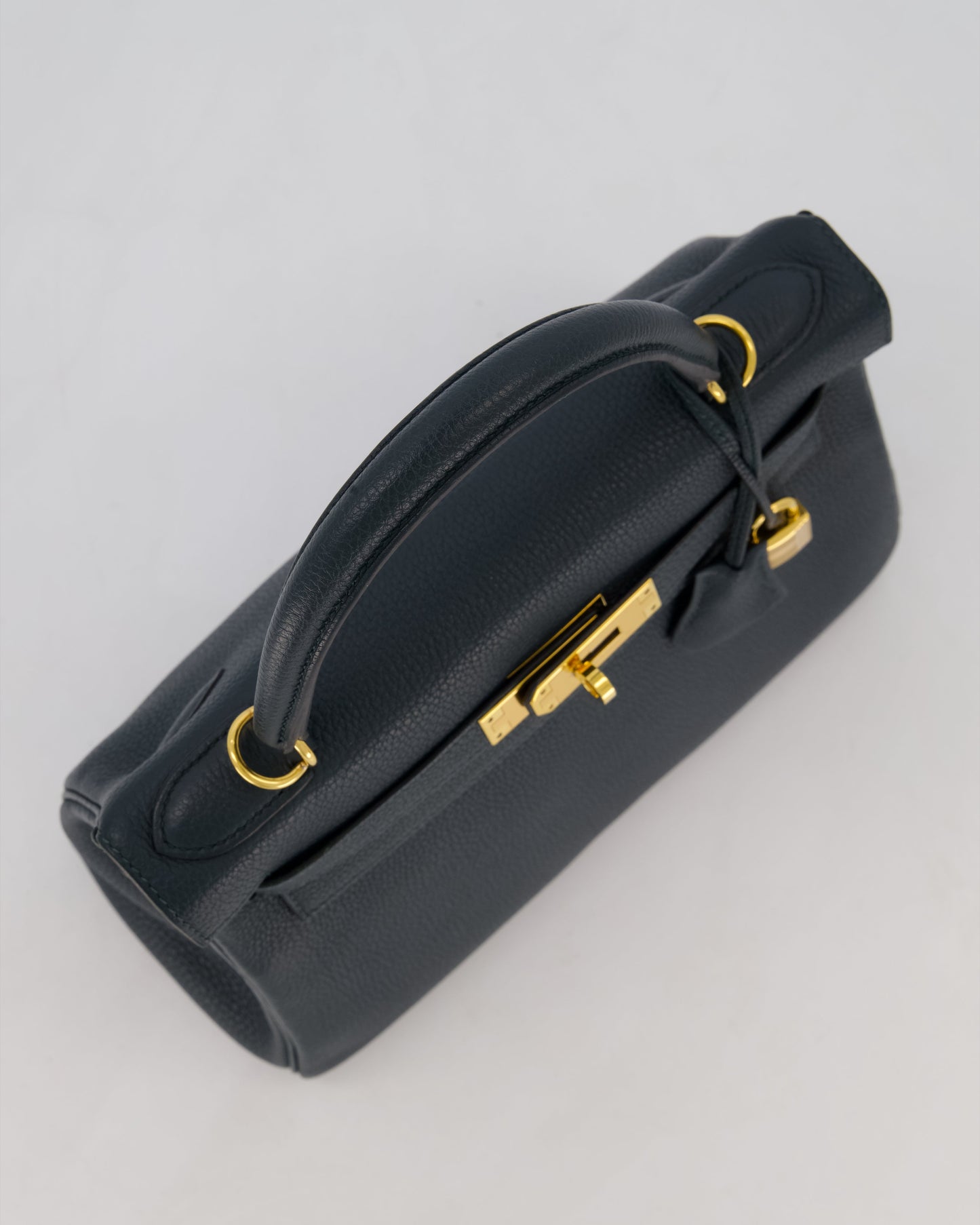 Hermes Kelly 28 Retourne Bag in Vert Cypress Togo Leather with Gold Hardware