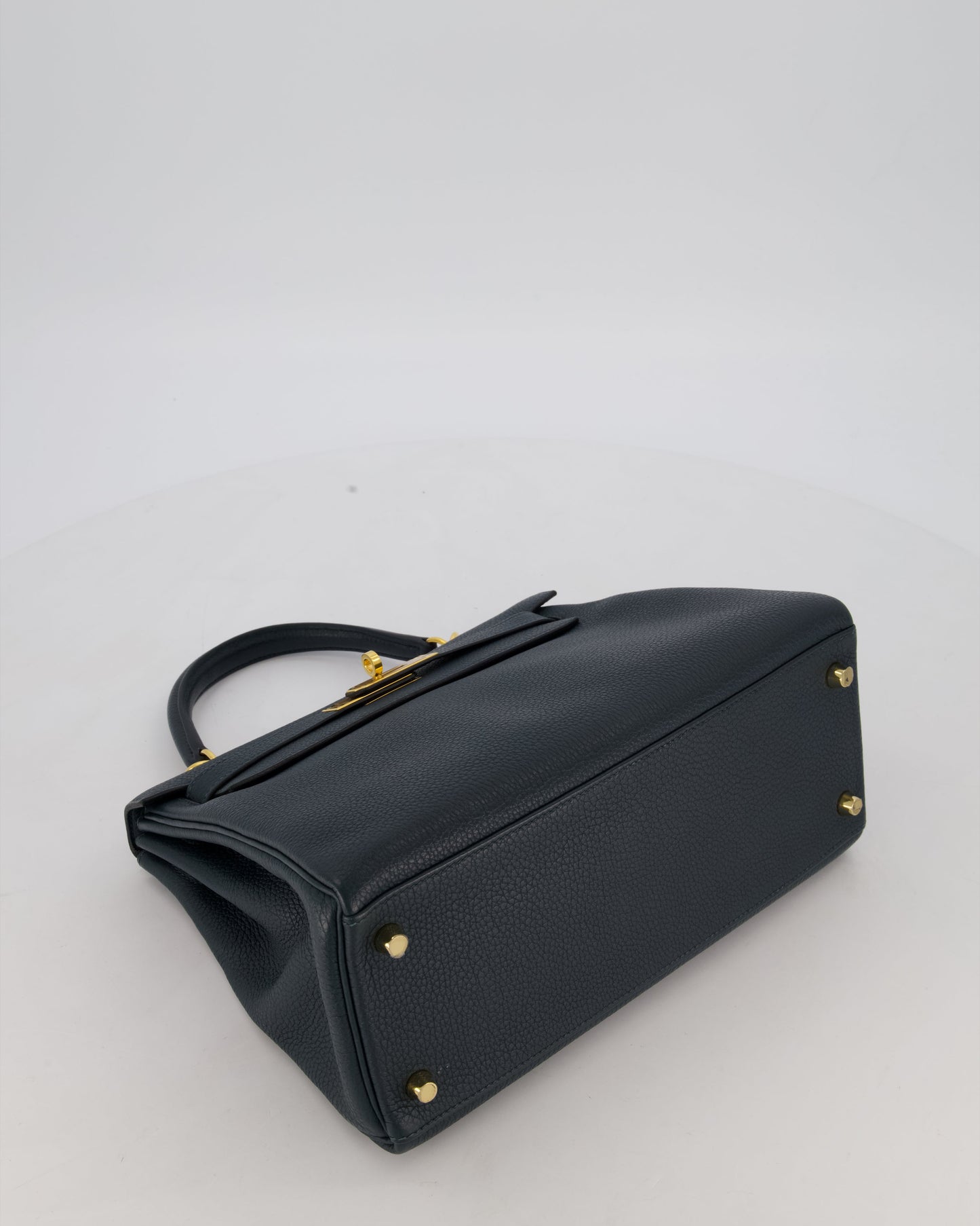 Hermes Kelly 28 Retourne Bag in Vert Cypress Togo Leather with Gold Hardware