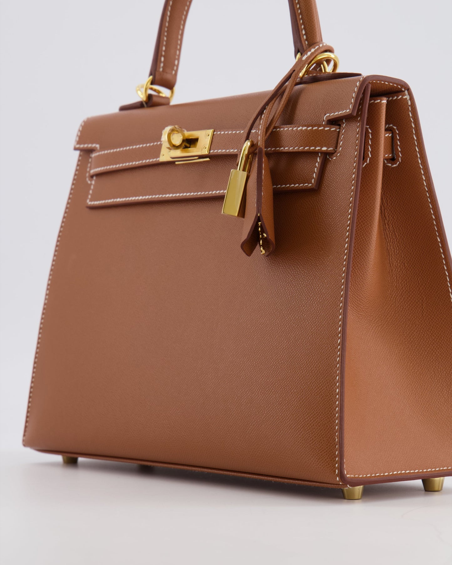 Hermes Kelly 25 II Sellier Bag in Gold Madame Leather with Gold Hardware