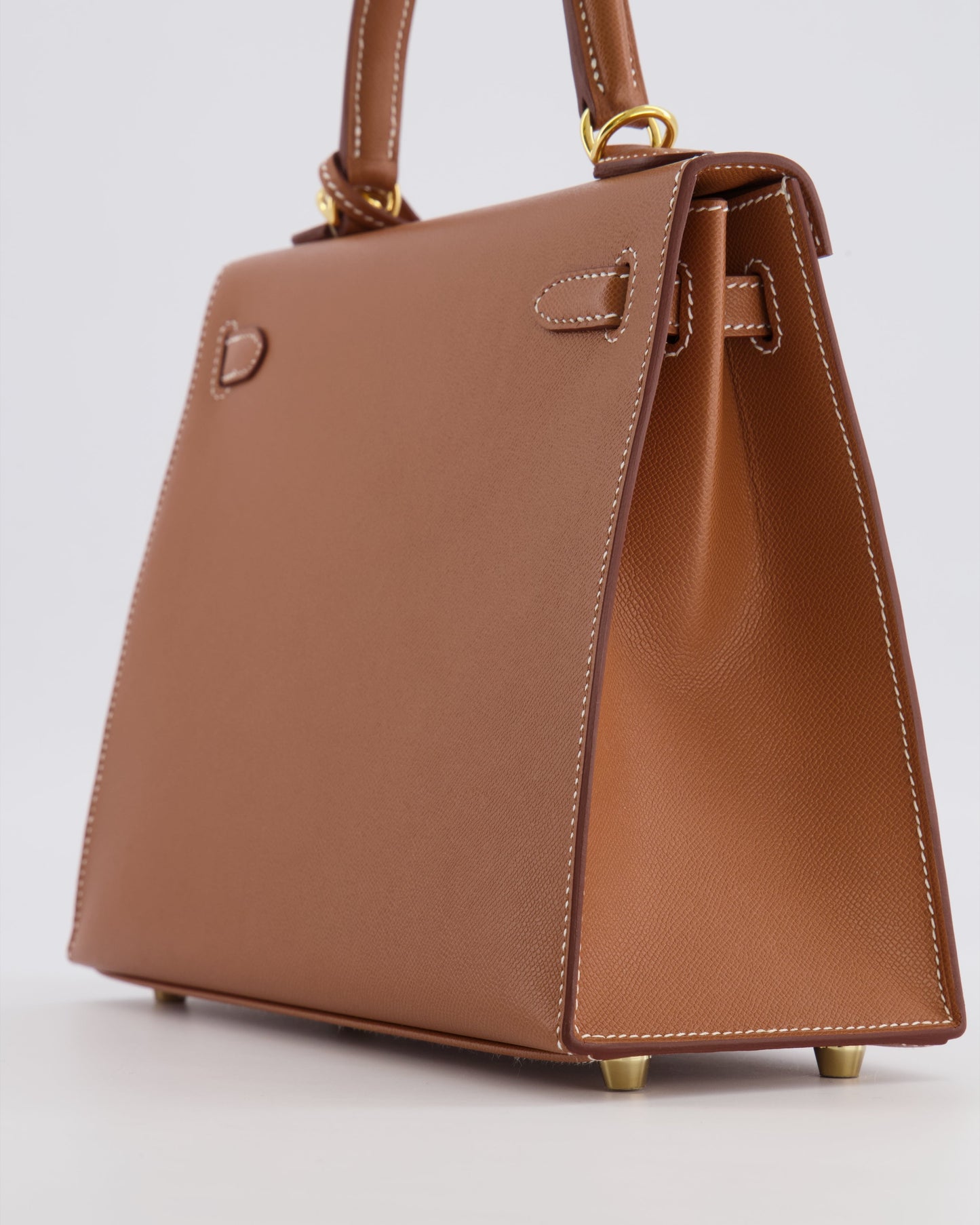 Hermes Kelly 25 II Sellier Bag in Gold Madame Leather with Gold Hardware