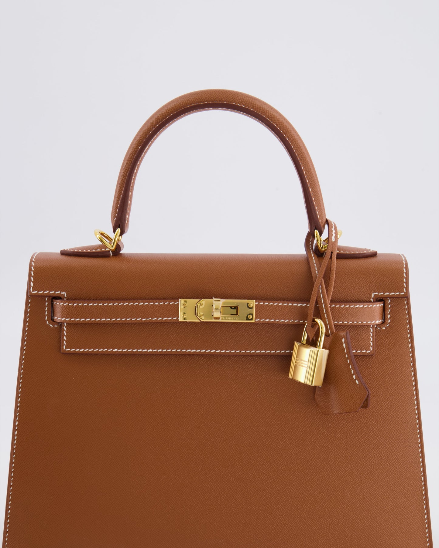 Hermes Kelly 25 II Sellier Bag in Gold Madame Leather with Gold Hardware