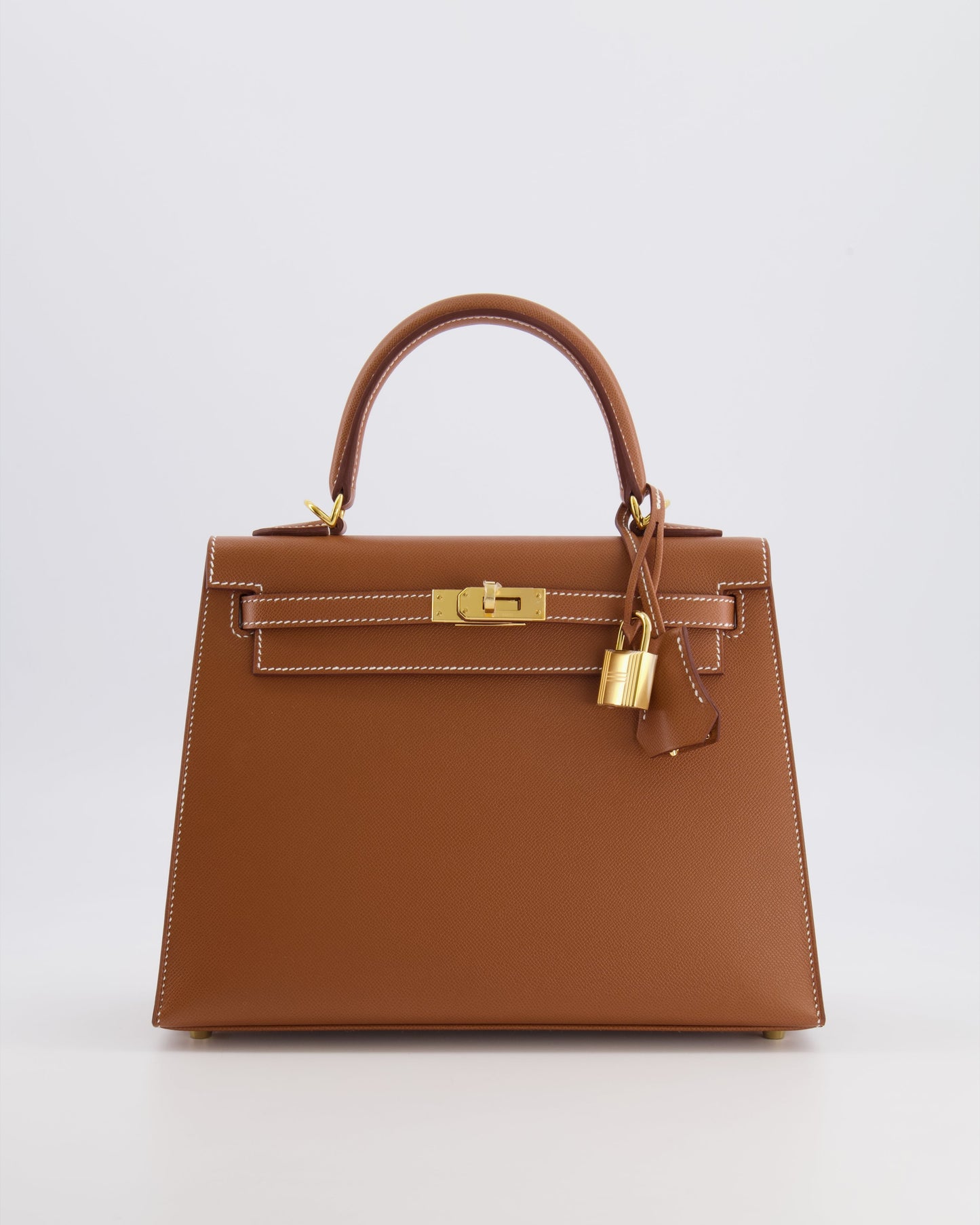 Hermes Kelly 25 II Sellier Bag in Gold Madame Leather with Gold Hardware