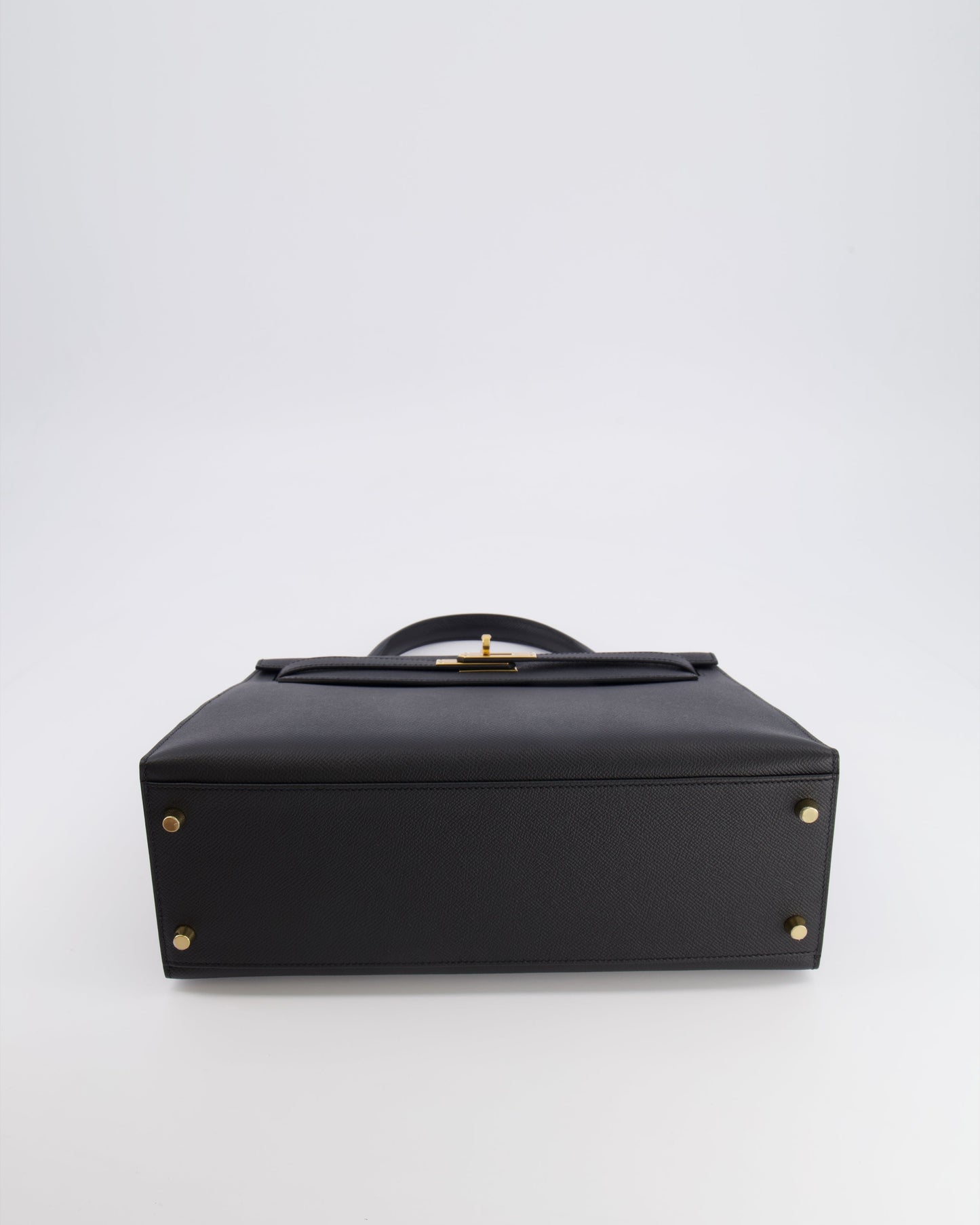 Hermes Kelly 32 Sellier Bag in Noir Epsom Leather with Gold Hardware