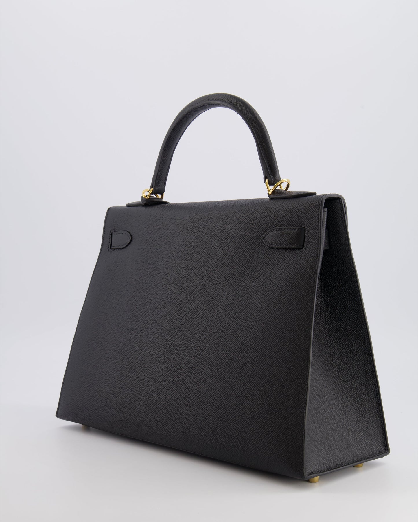 Hermes Kelly 32 Sellier Bag in Noir Epsom Leather with Gold Hardware