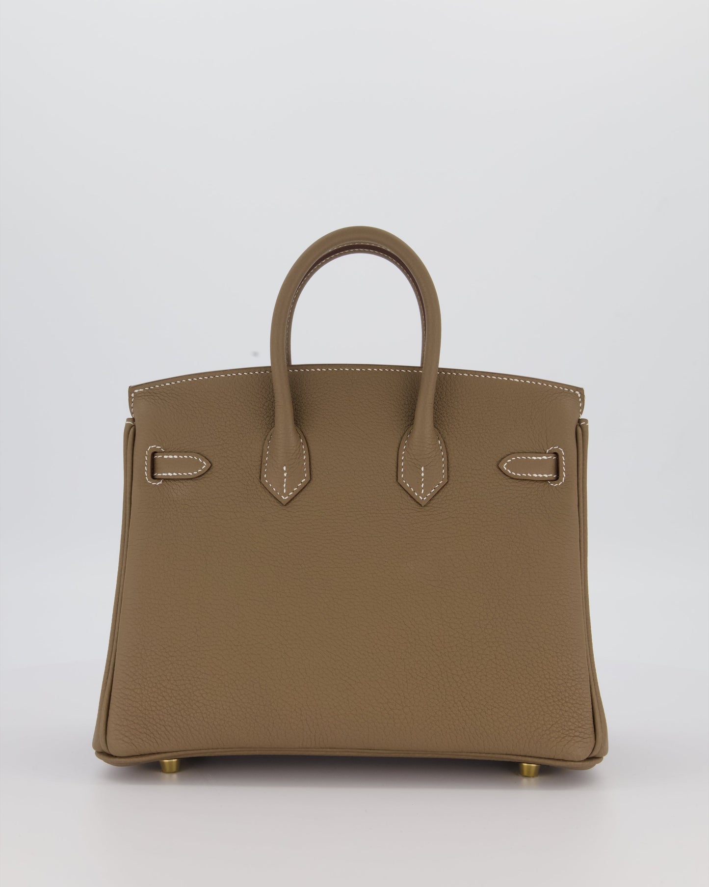 Hermes Birkin 25 Retourne Bag in Etoupe Togo Leather with Gold Hardware