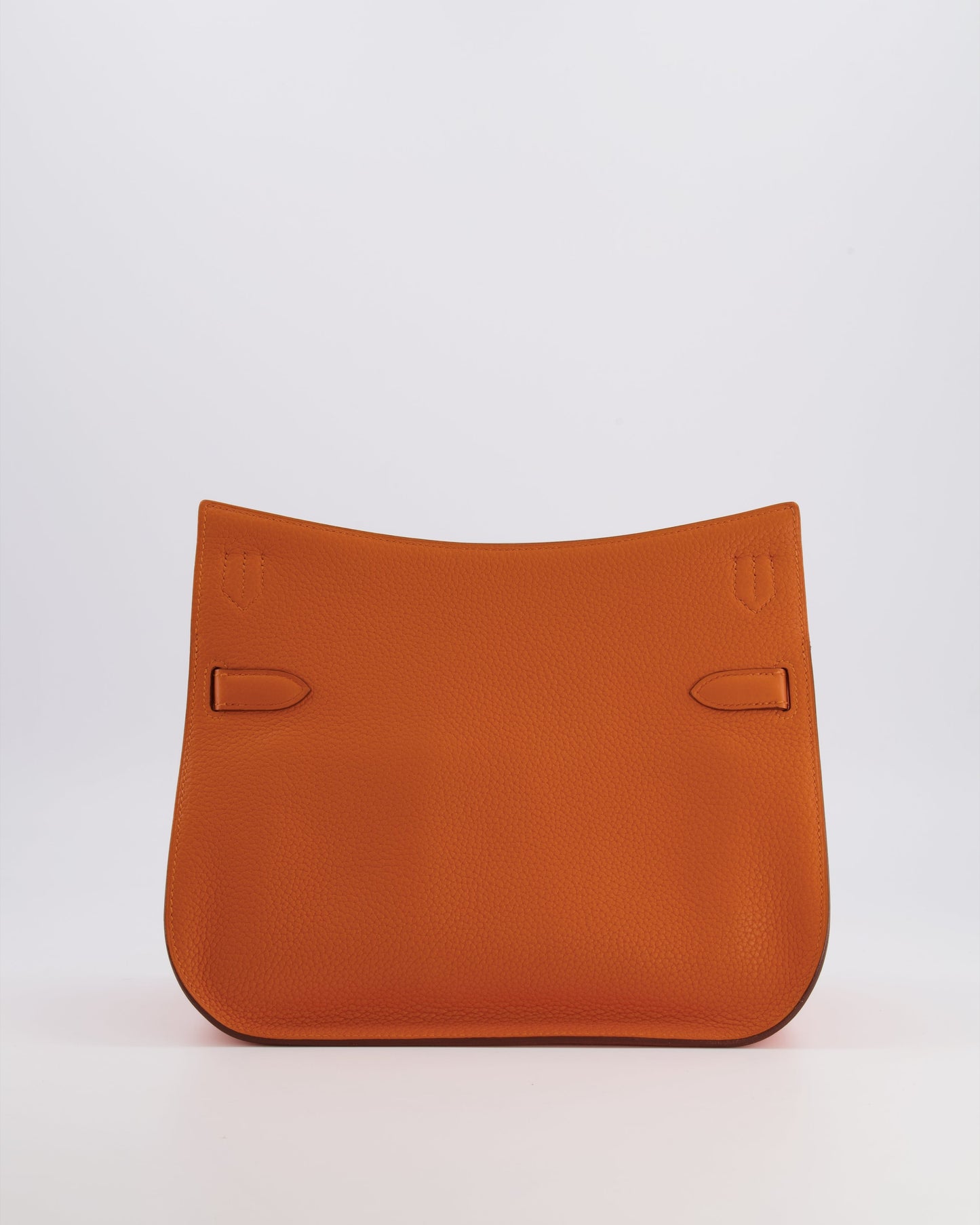 Hermes Jypsiere 28 Bag in Orange Clemence Leather with Palladium Hardware
