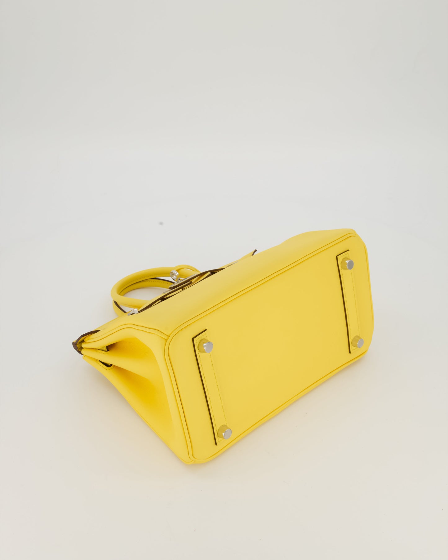 *RARE COLOUR* Hermes Birkin 25 Retourne Bag in Jaune Mango Swift Leather with Palladium Hardware