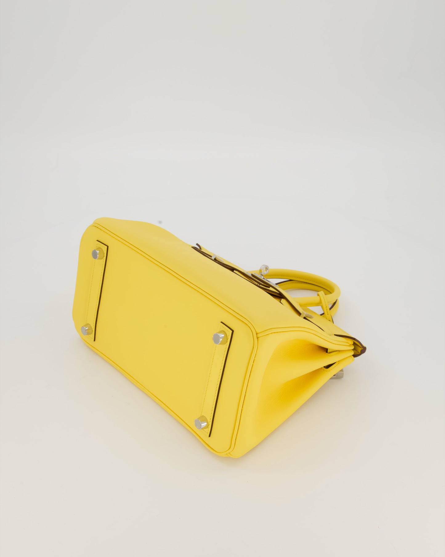 *RARE COLOUR* Hermes Birkin 25 Retourne Bag in Jaune Mango Swift Leather with Palladium Hardware