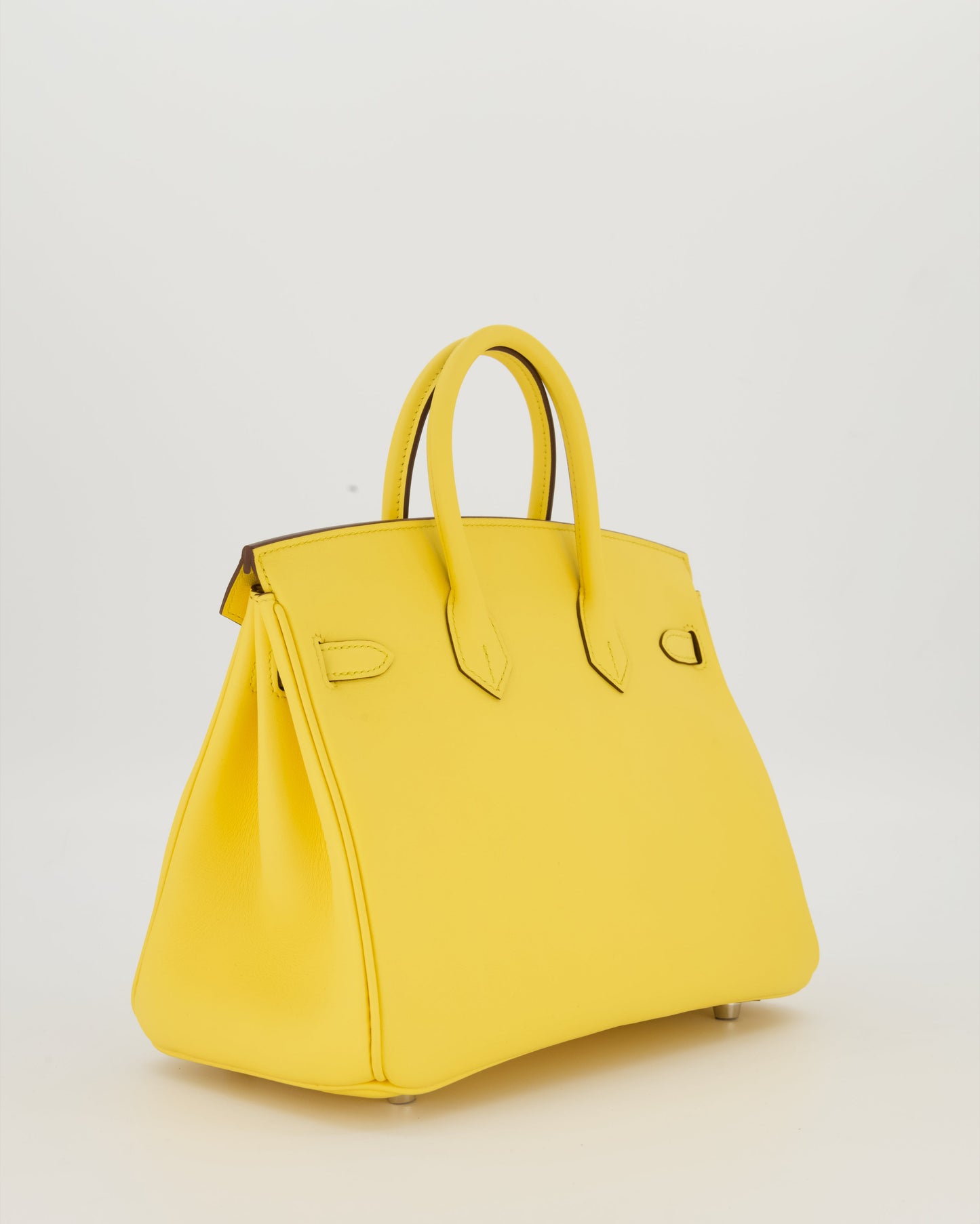 *RARE COLOUR* Hermes Birkin 25 Retourne Bag in Jaune Mango Swift Leather with Palladium Hardware