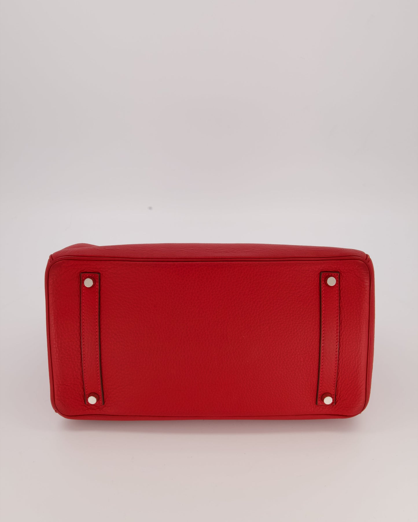 Hermes Birkin 35 Bag in Rouge Vif Togo Leather with Palladium Hardware