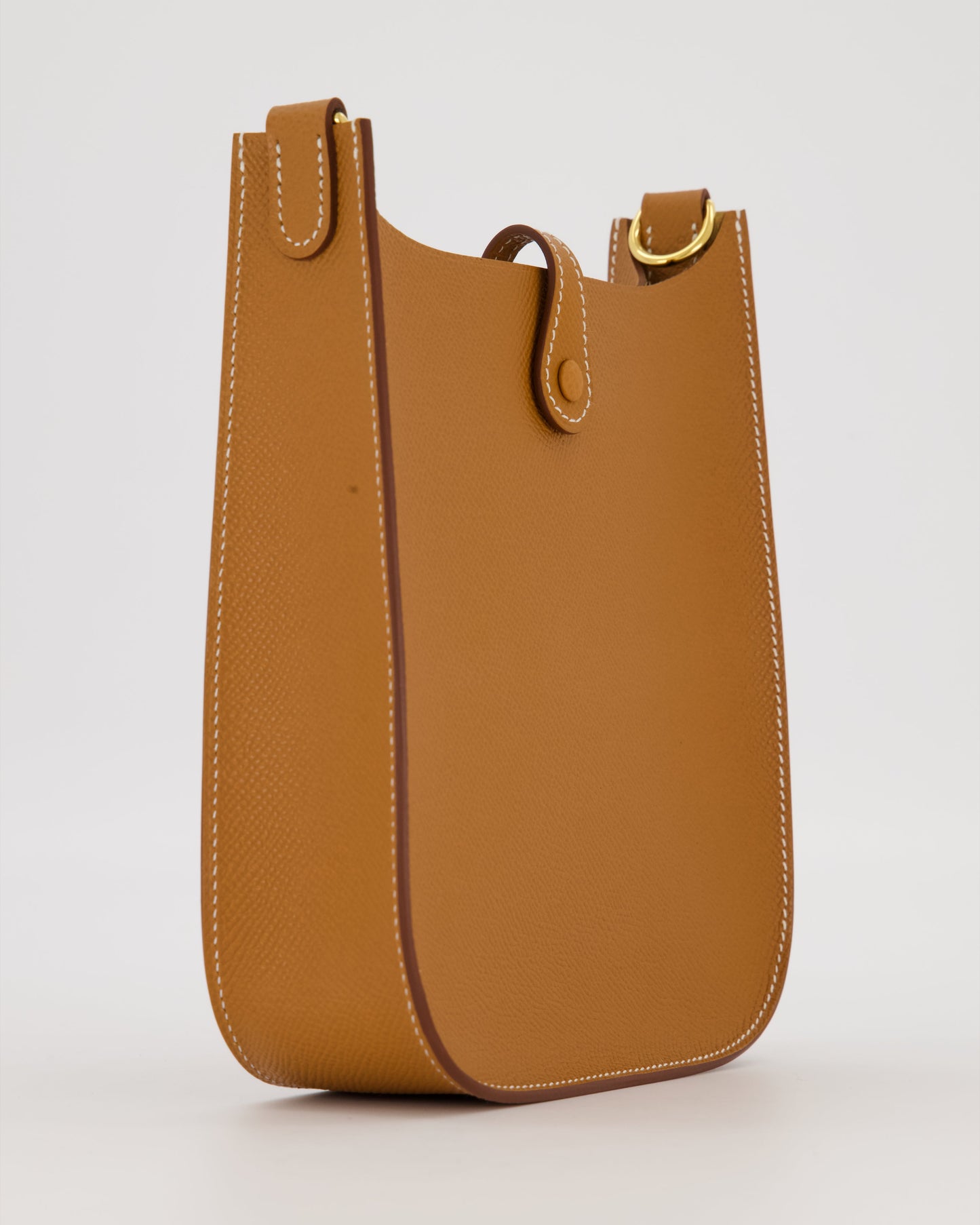 Hermes Gold Mini Evelyne Sellier Bag in Epsom Leather with Gold Hardware