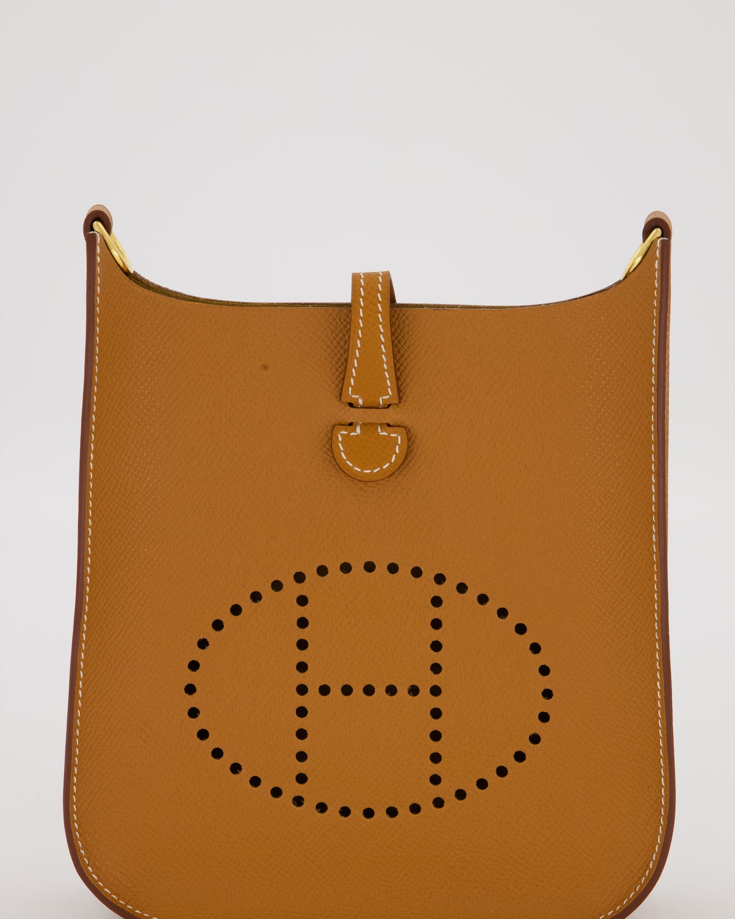 Hermes Gold Mini Evelyne Sellier Bag in Epsom Leather with Gold Hardware