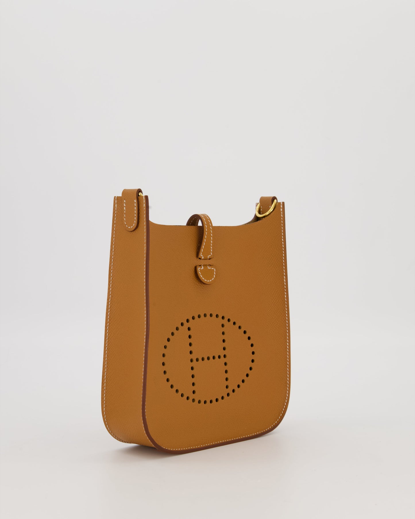 Hermes Gold Mini Evelyne Sellier Bag in Epsom Leather with Gold Hardware