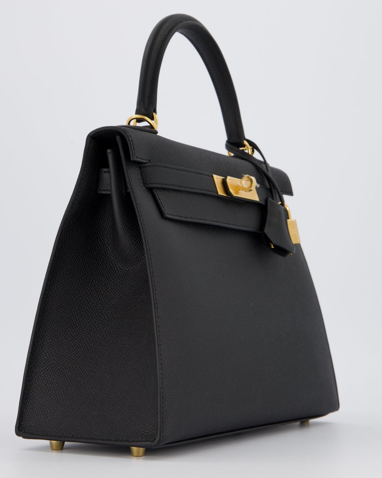 Hermes Kelly 28 Sellier Bag in Noir Epsom Leather with Gold Hardware