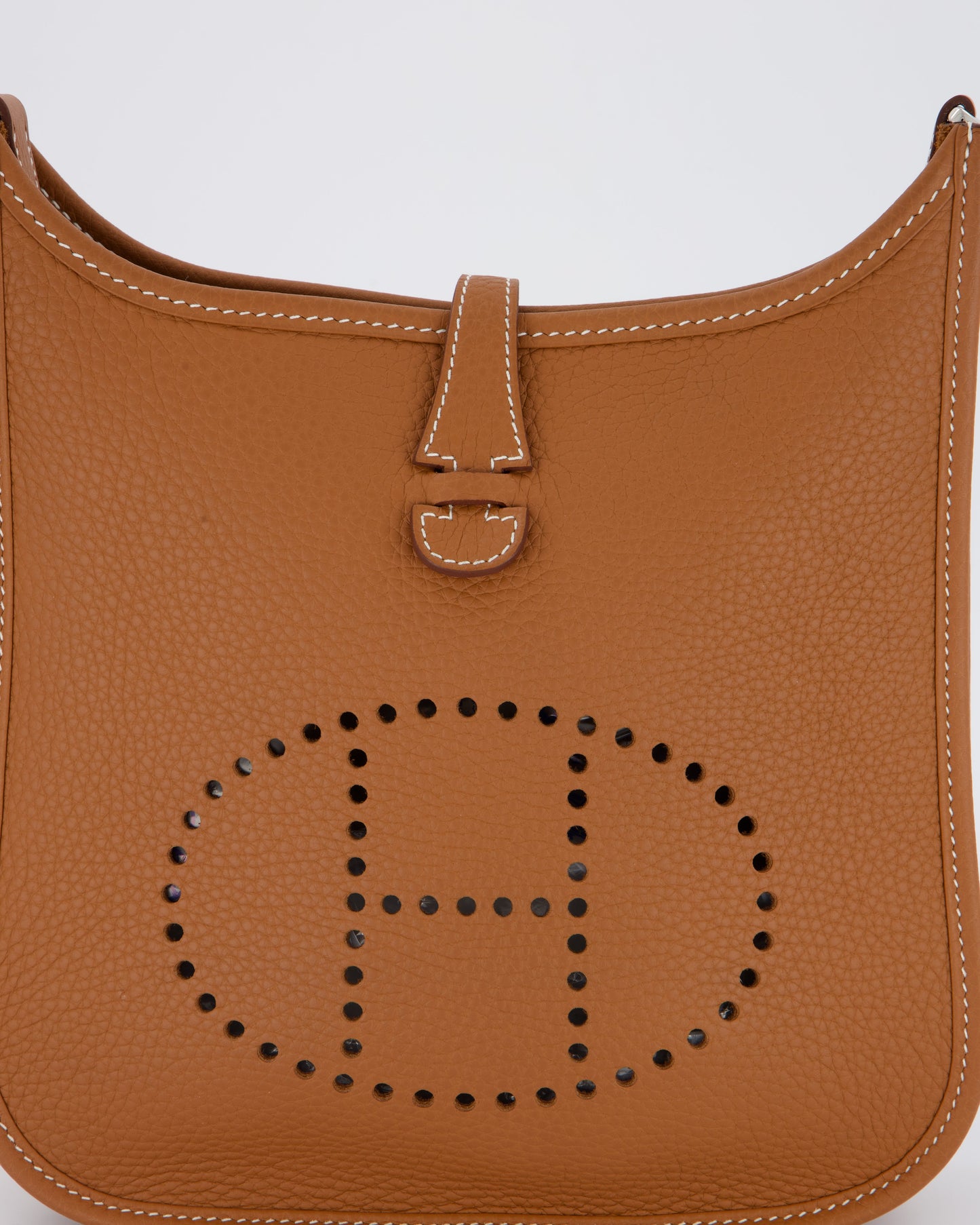 *RARE* Hermes Evelyne III 23 Bag in Gold Taurillon Clemence Leather with Palladium Hardware