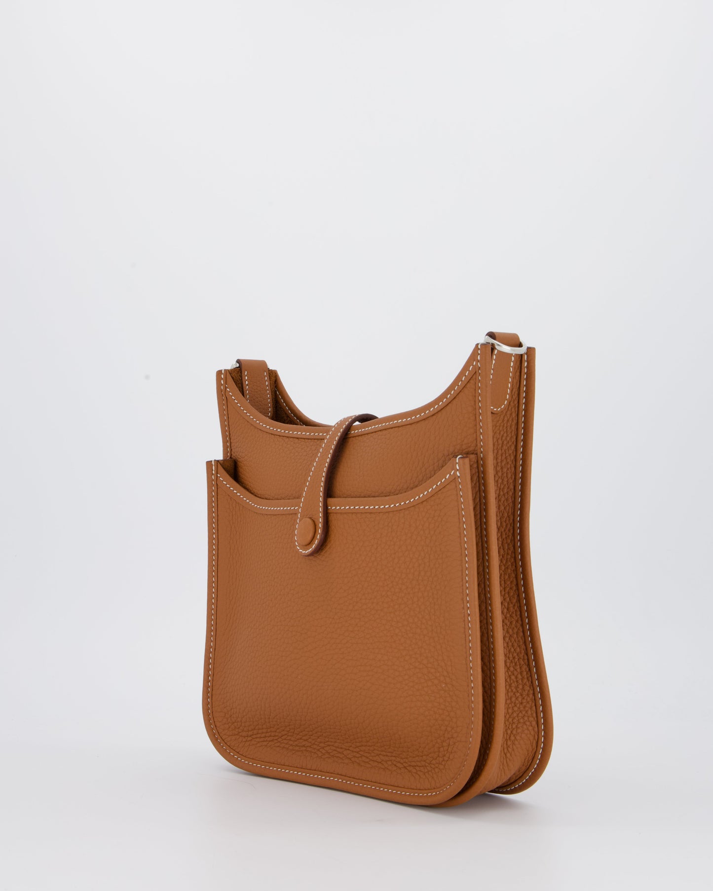 *RARE* Hermes Evelyne III 23 Bag in Gold Taurillon Clemence Leather with Palladium Hardware