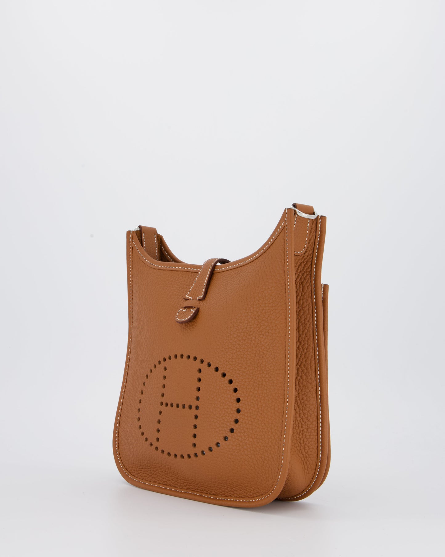 *RARE* Hermes Evelyne III 23 Bag in Gold Taurillon Clemence Leather with Palladium Hardware