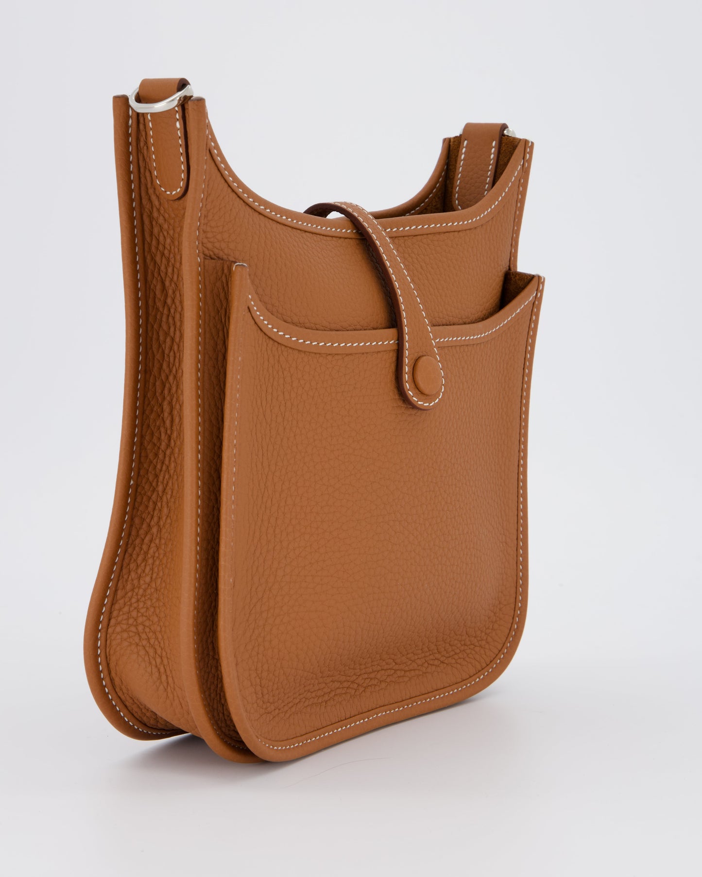 *RARE* Hermes Evelyne III 23 Bag in Gold Taurillon Clemence Leather with Palladium Hardware