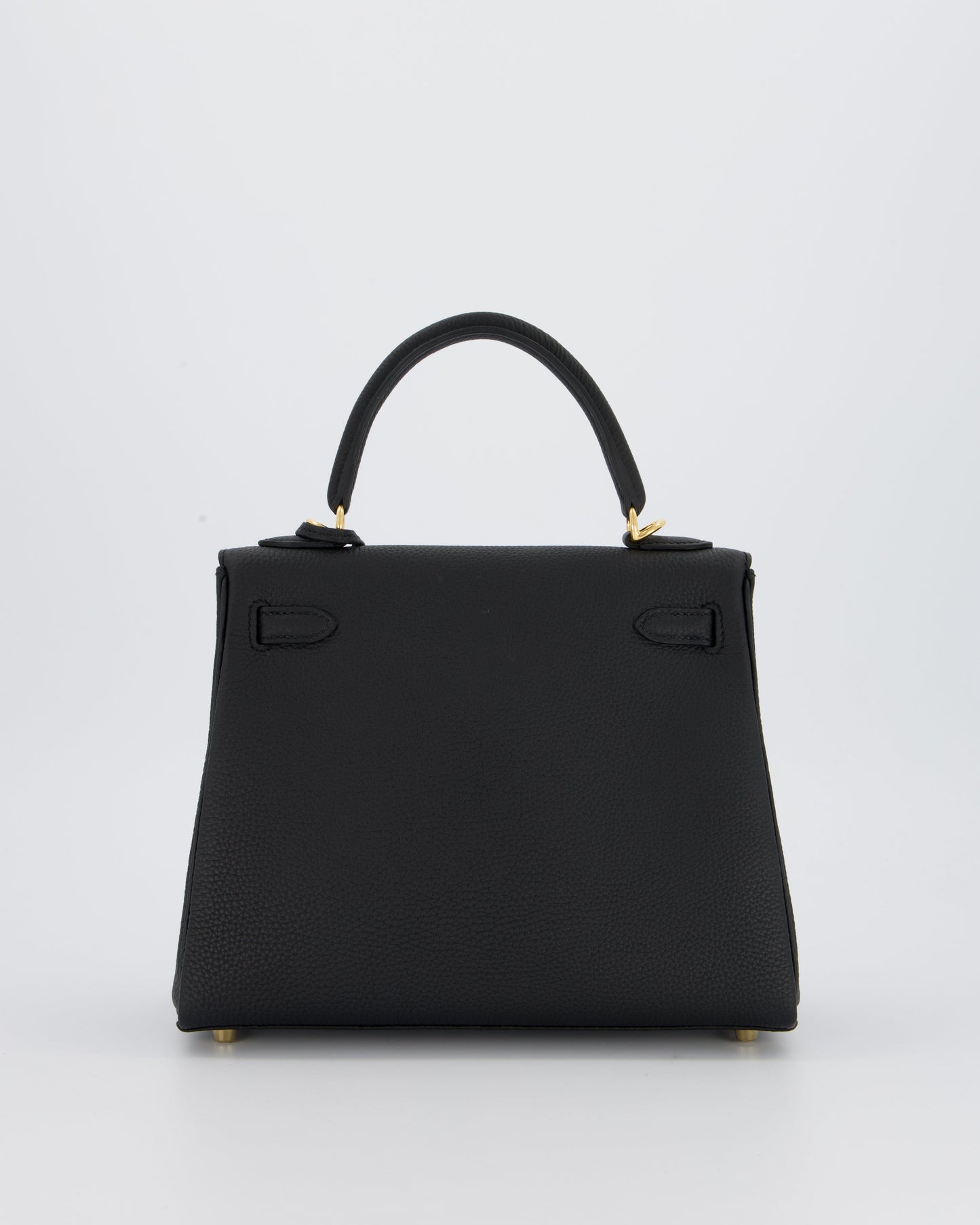 Hermes Kelly 25 Retourne Bag in Noir Togo Leather and Gold Hardware