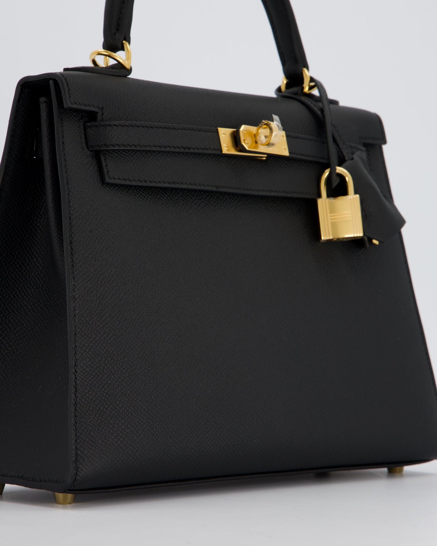 *HOT* Hermes Kelly 25 Sellier Bag in Noir Epsom Leather with Gold Hardware