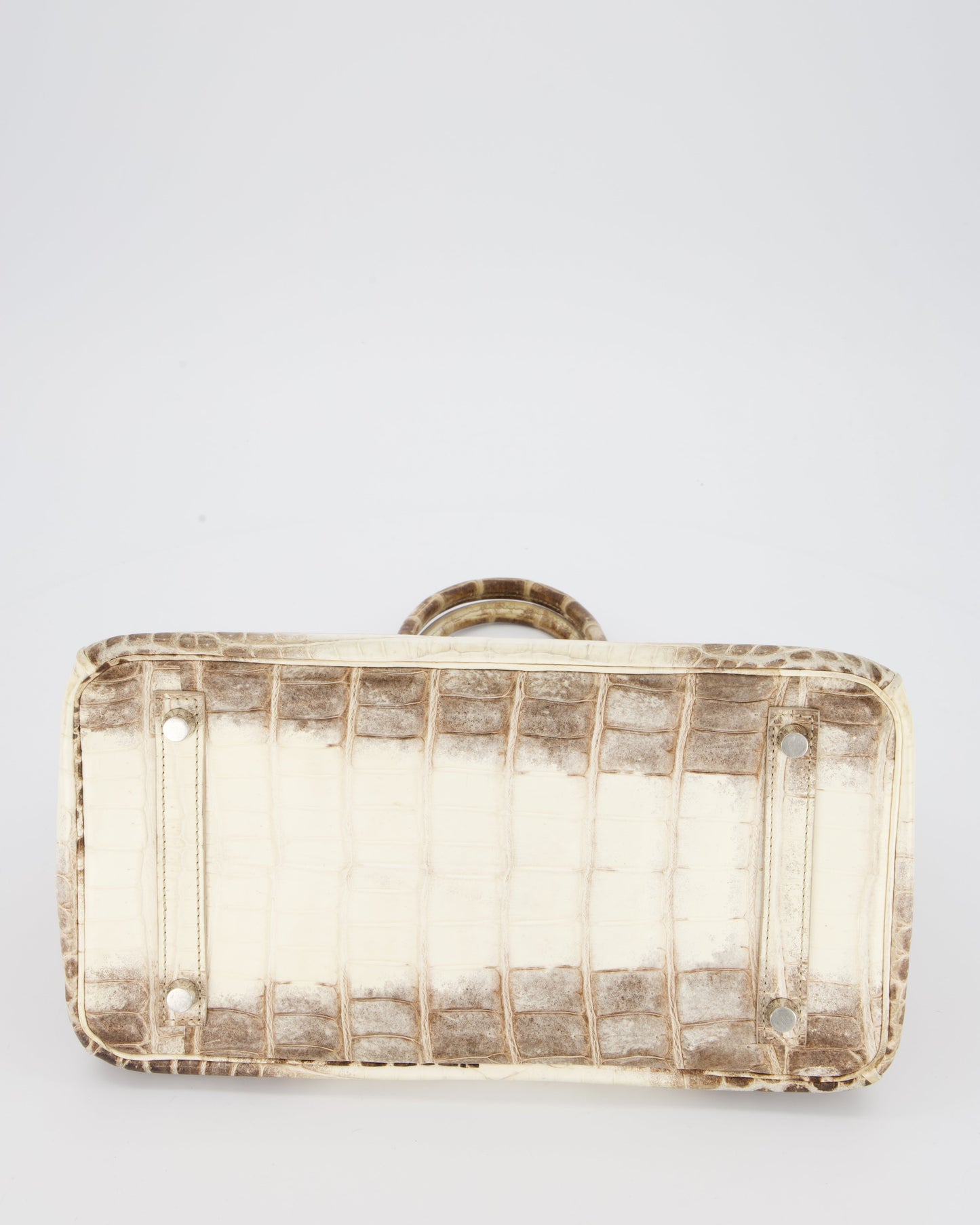 *SUPER RARE* Hermes Birkin 30 Retourne Bag in Himalaya Crocodile Niloticus Leather with Palladium Hardware