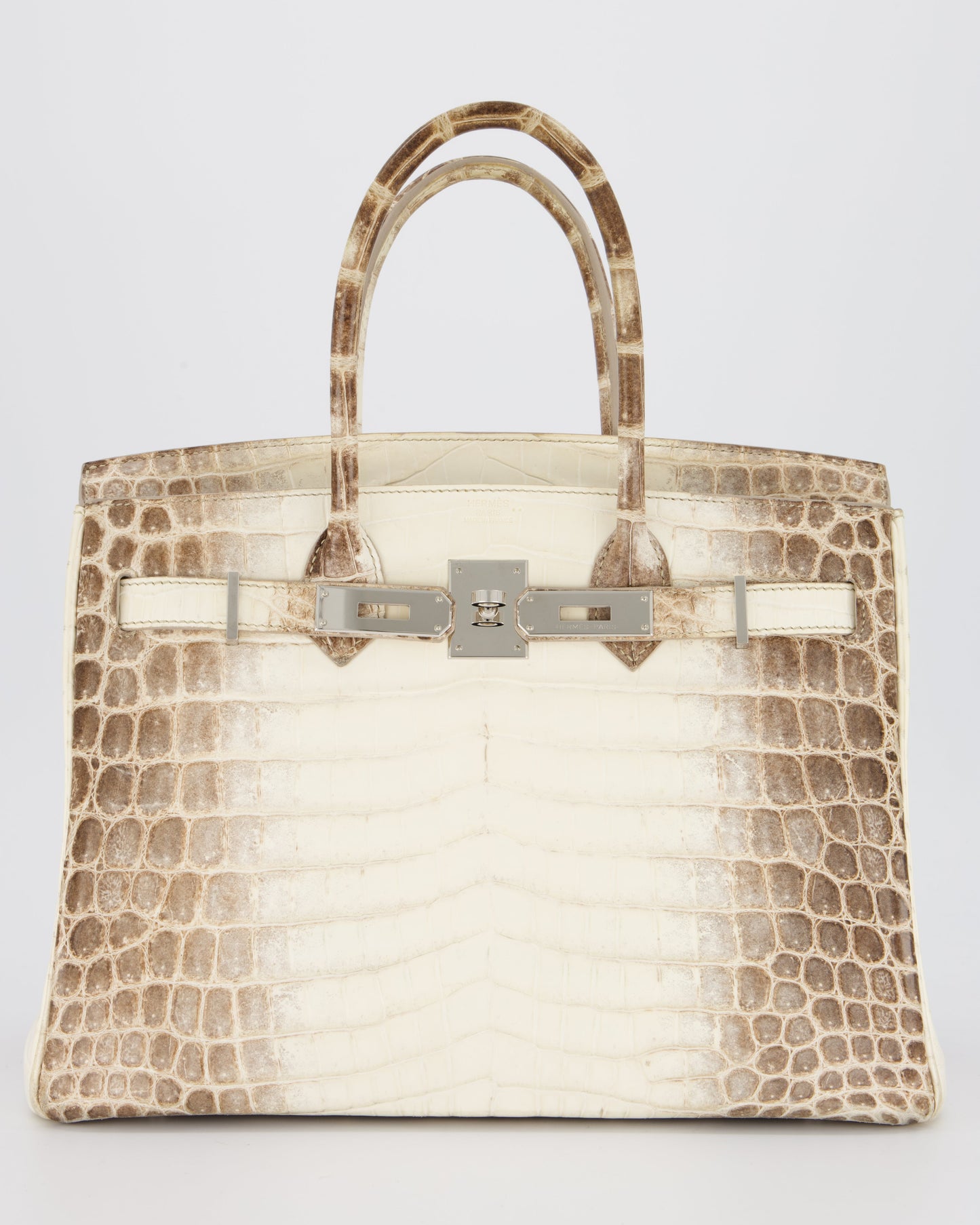 *SUPER RARE* Hermes Birkin 30 Retourne Bag in Himalaya Crocodile Niloticus Leather with Palladium Hardware