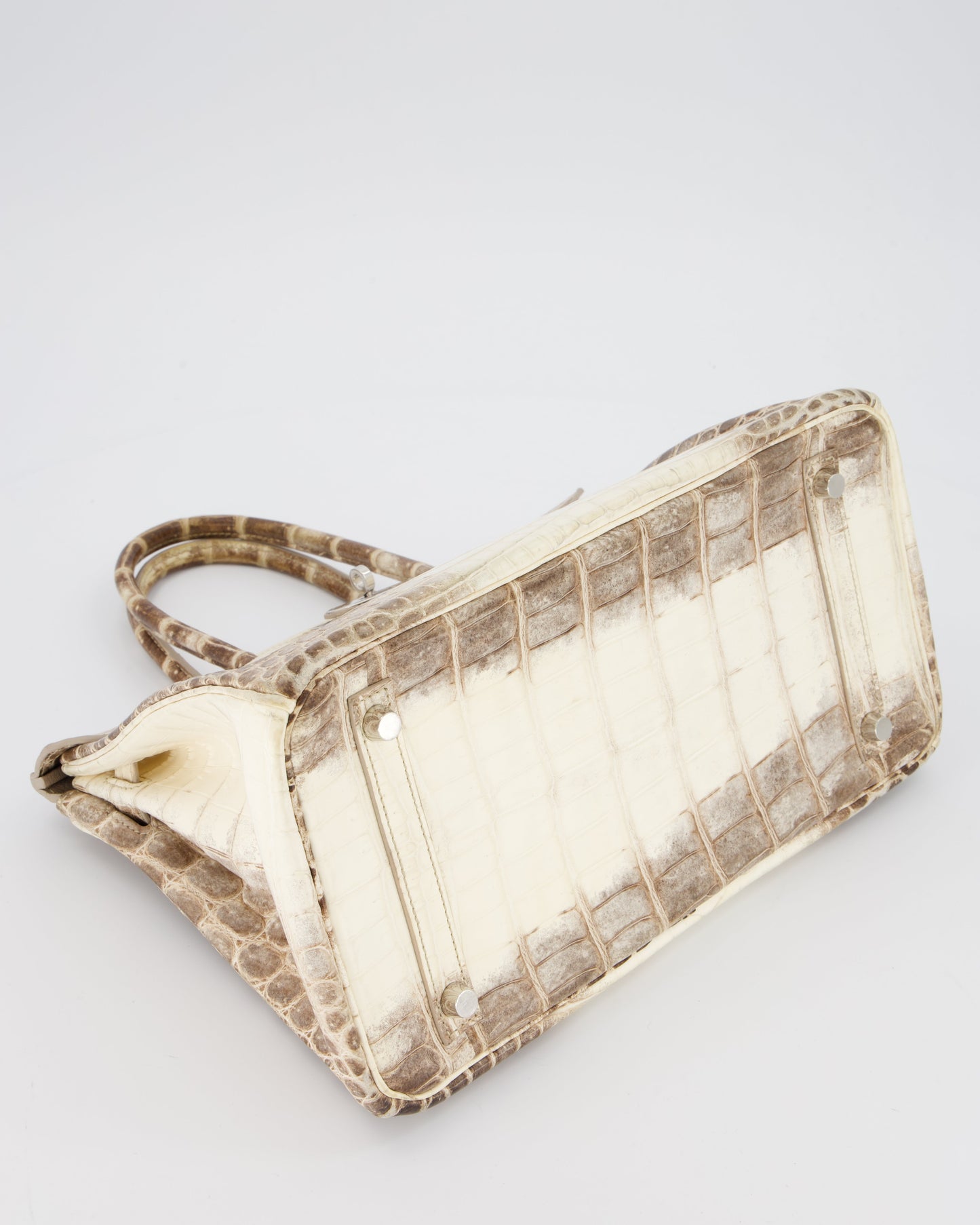 *SUPER RARE* Hermes Birkin 30 Retourne Bag in Himalaya Crocodile Niloticus Leather with Palladium Hardware