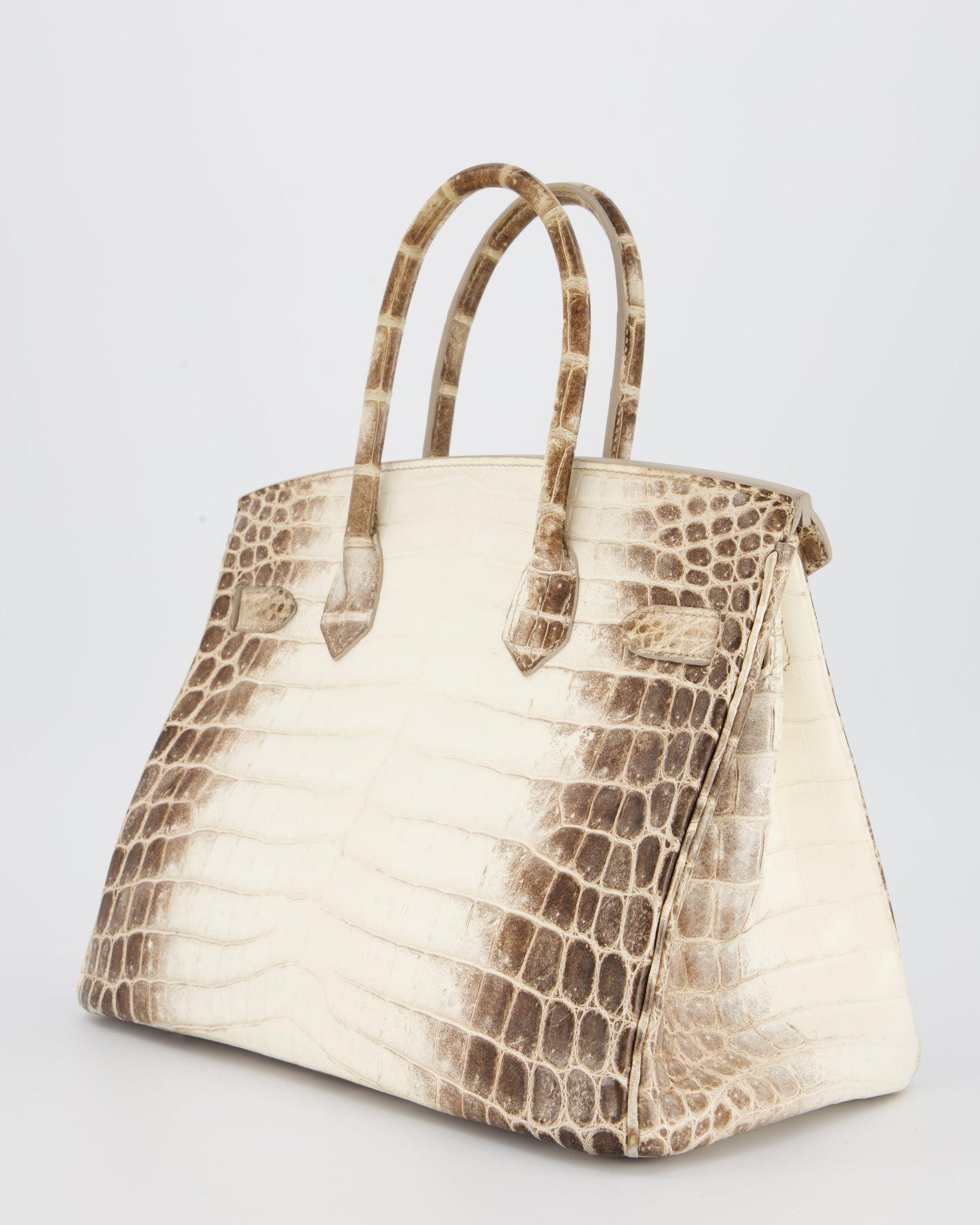 *SUPER RARE* Hermes Birkin 30 Retourne Bag in Himalaya Crocodile Niloticus Leather with Palladium Hardware