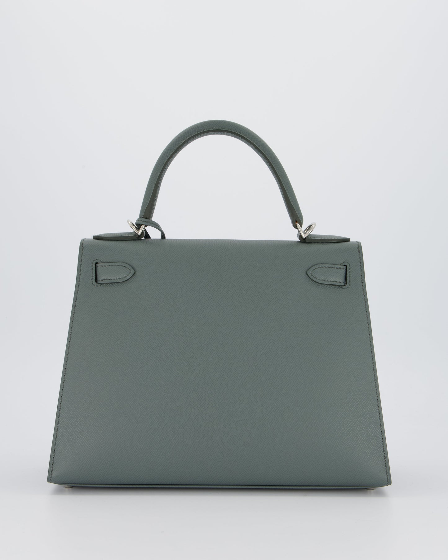 Hermes Kelly 28 Sellier Bag in Vert Amande Epsom Leather with Palladium Hardware