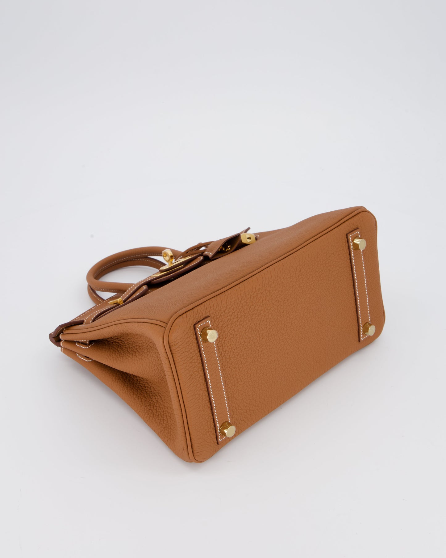 *HOT* Hermes Birkin 25 Retourne Bag in Gold Togo Leather with Gold Hardware