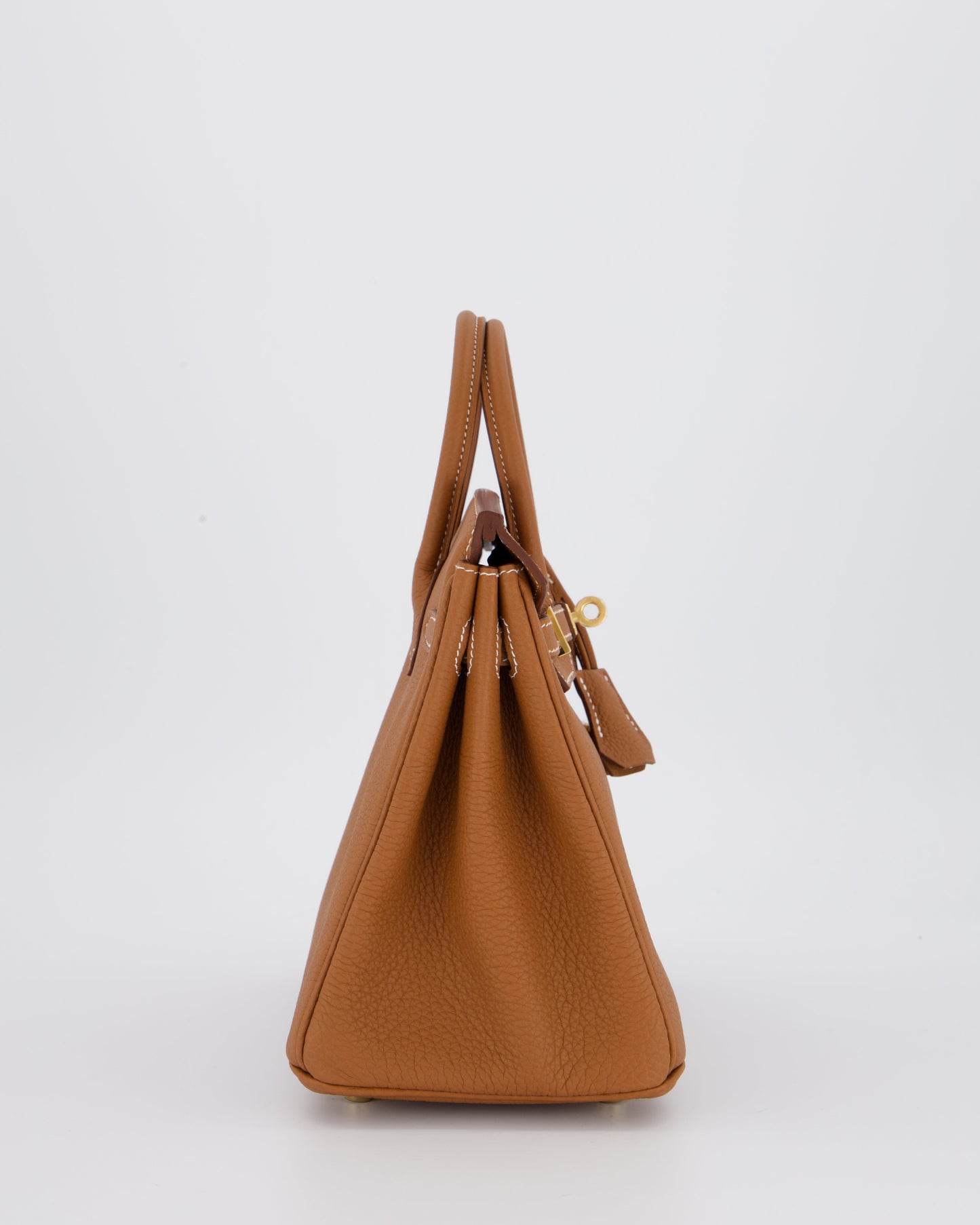 *HOT* Hermes Birkin 25 Retourne Bag in Gold Togo Leather with Gold Hardware