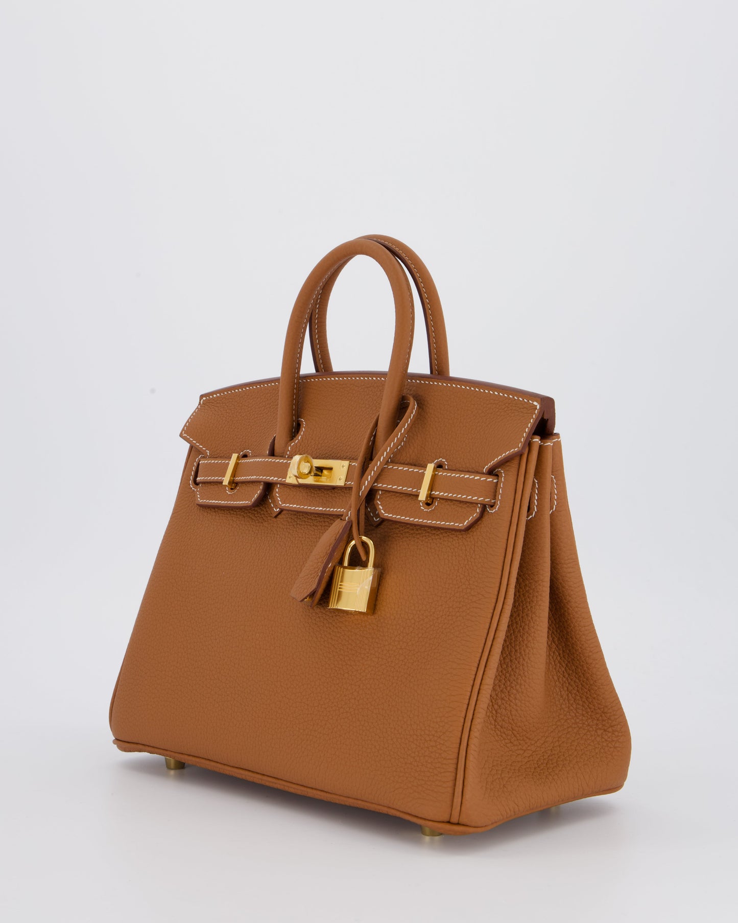 *HOT* Hermes Birkin 25 Retourne Bag in Gold Togo Leather with Gold Hardware