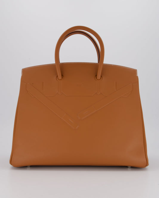 Hermes Birkin 35 Shadow in Gold Swift Leather and Palladium Hardware