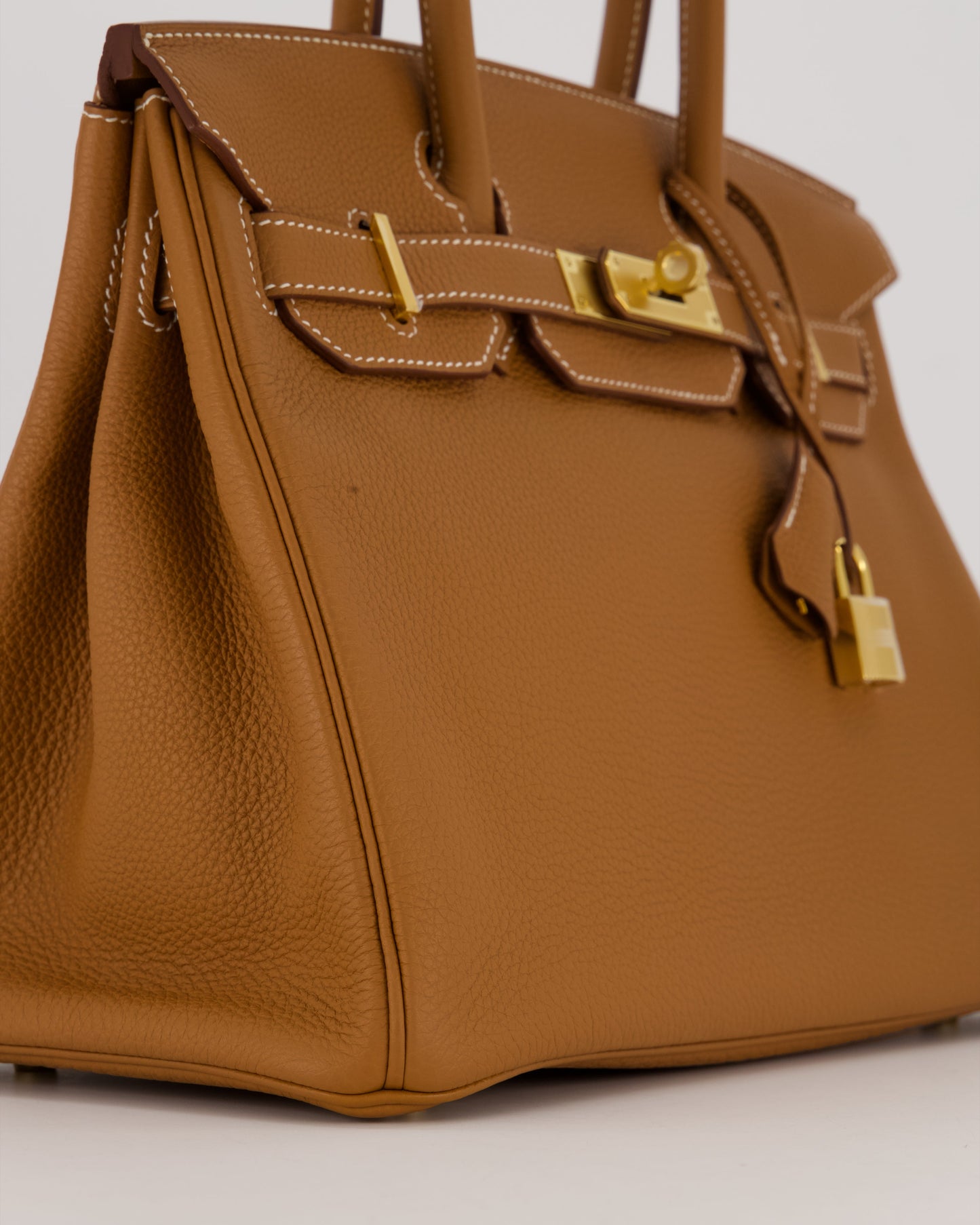 *RARE* Hermes Birkin 30 Retourne Bag in Gold Togo Leather With Gold Hardware